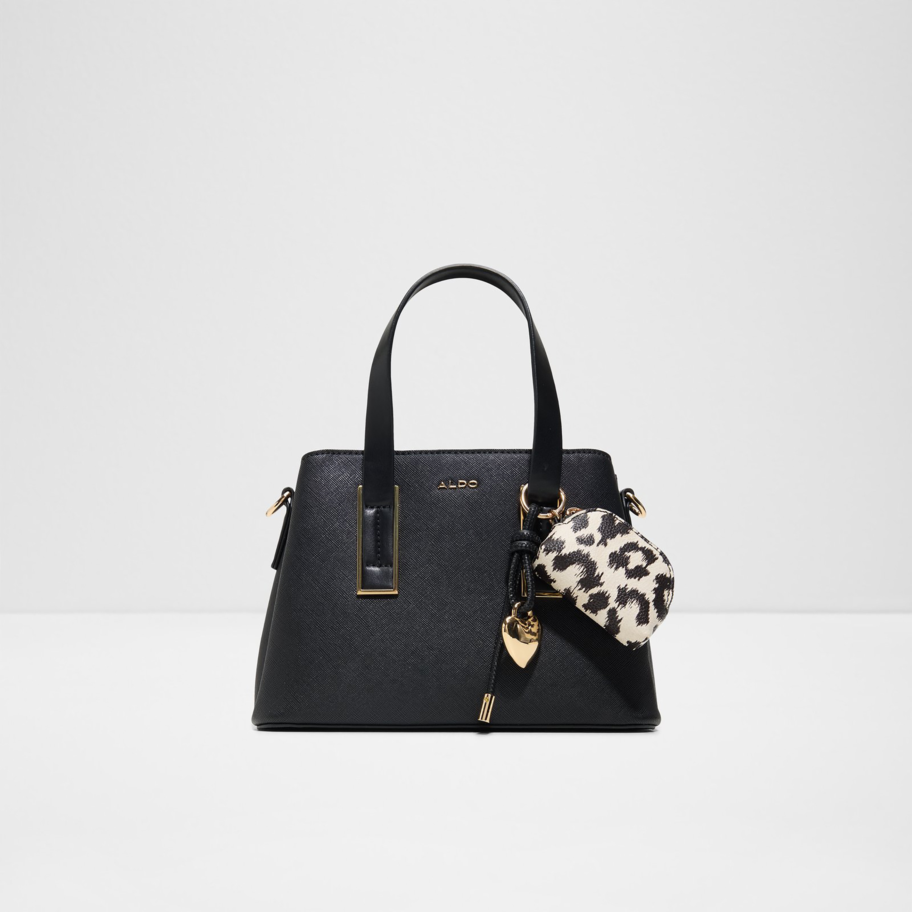 Aldo Maelia Textured Double Handle Satchel Bag & Pouch with Zip Closure & Strap-women-bagsandwallets-handbags-image-1