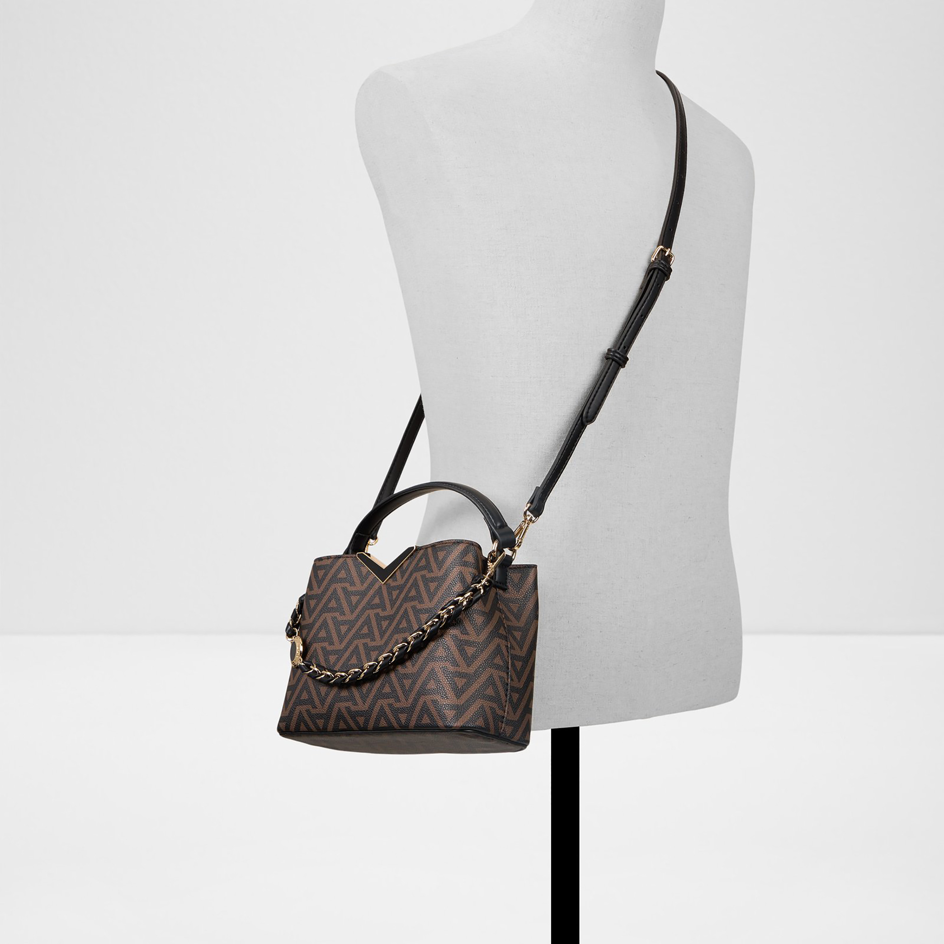 حقيبة يد ألدو فالنتيا مونوجرام بمقبض واحد وإغلاق بغطاء وحزام قابل للتعديل-women-bagsandwallets-handbags-image-1