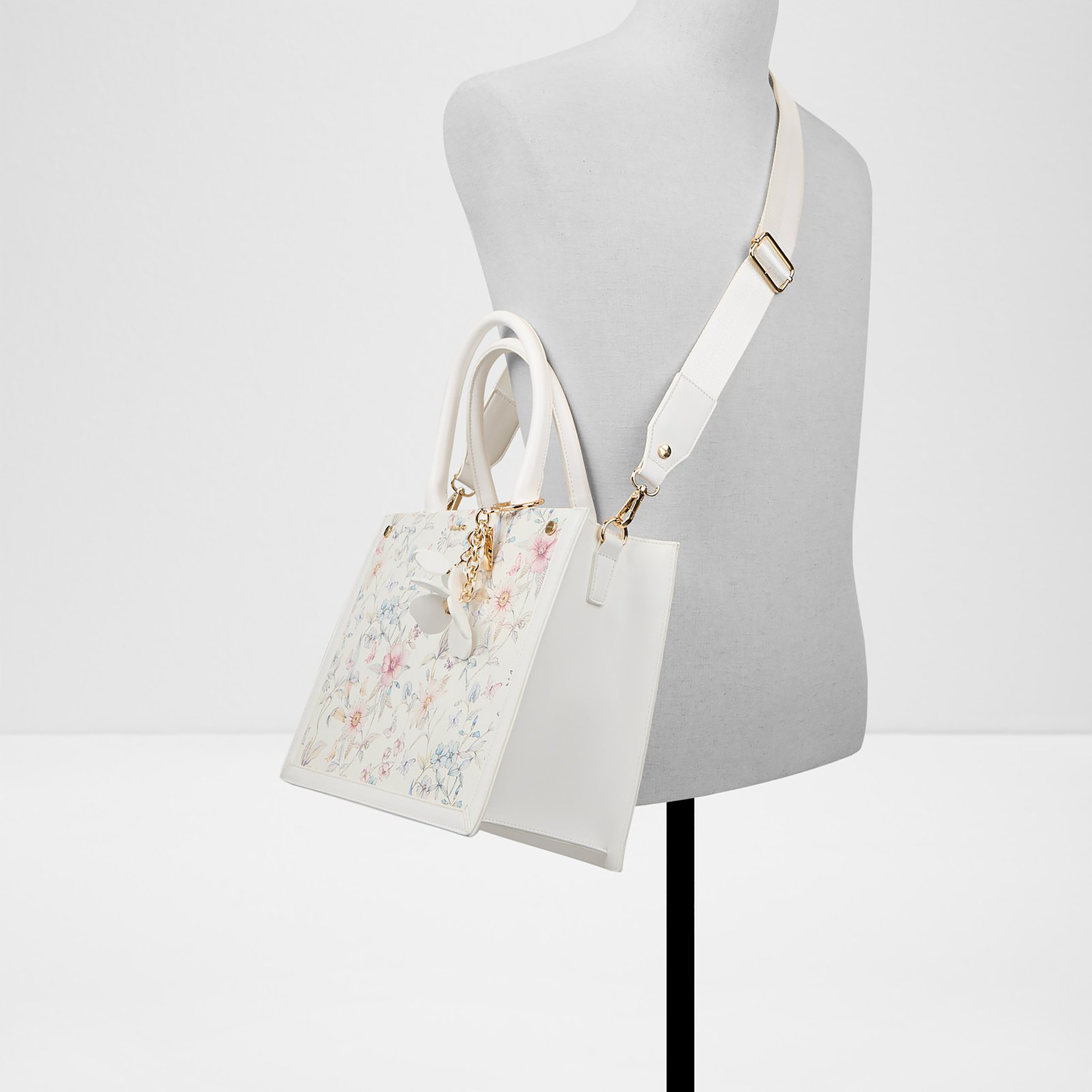 Aldo Daspias Floral Printed Double Handle Tote Bag with Open Top & Adjustable Strap-women-bagsandwallets-handbags-image-4