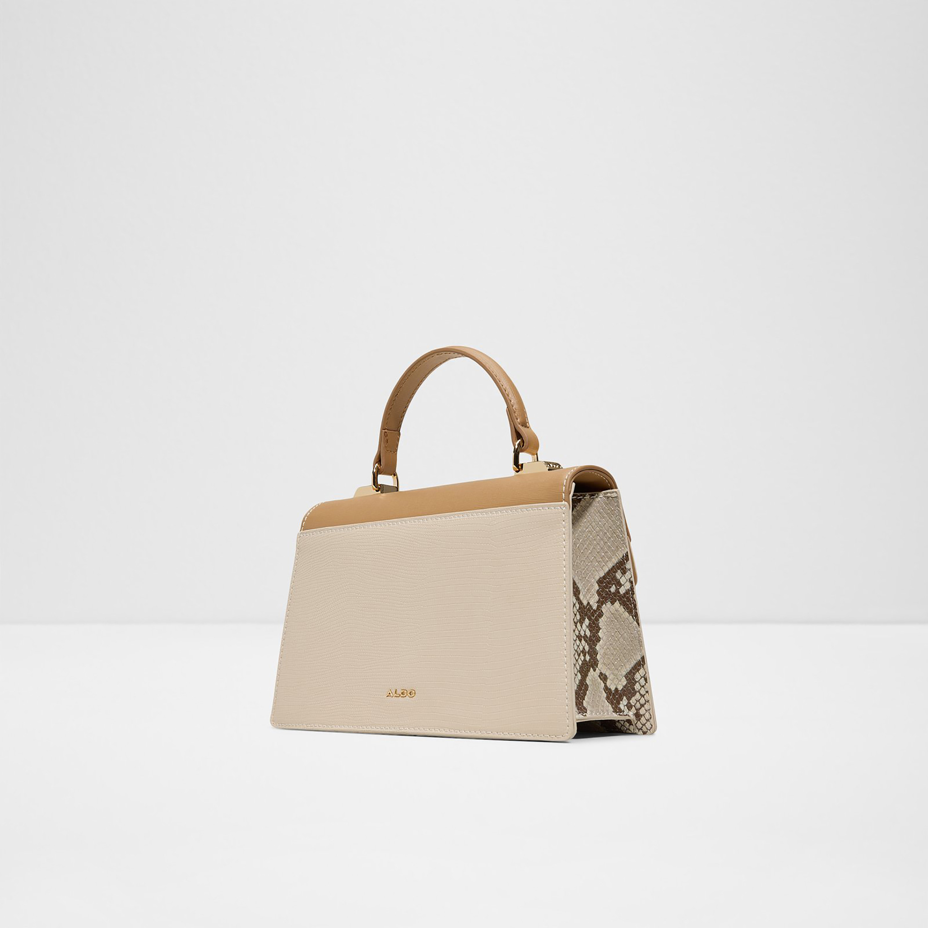 Aldo Miressa Color Blocked Top Handle Satchel Bag with Flap Closure & Adjustable Strap-women-bagsandwallets-handbags-image-2