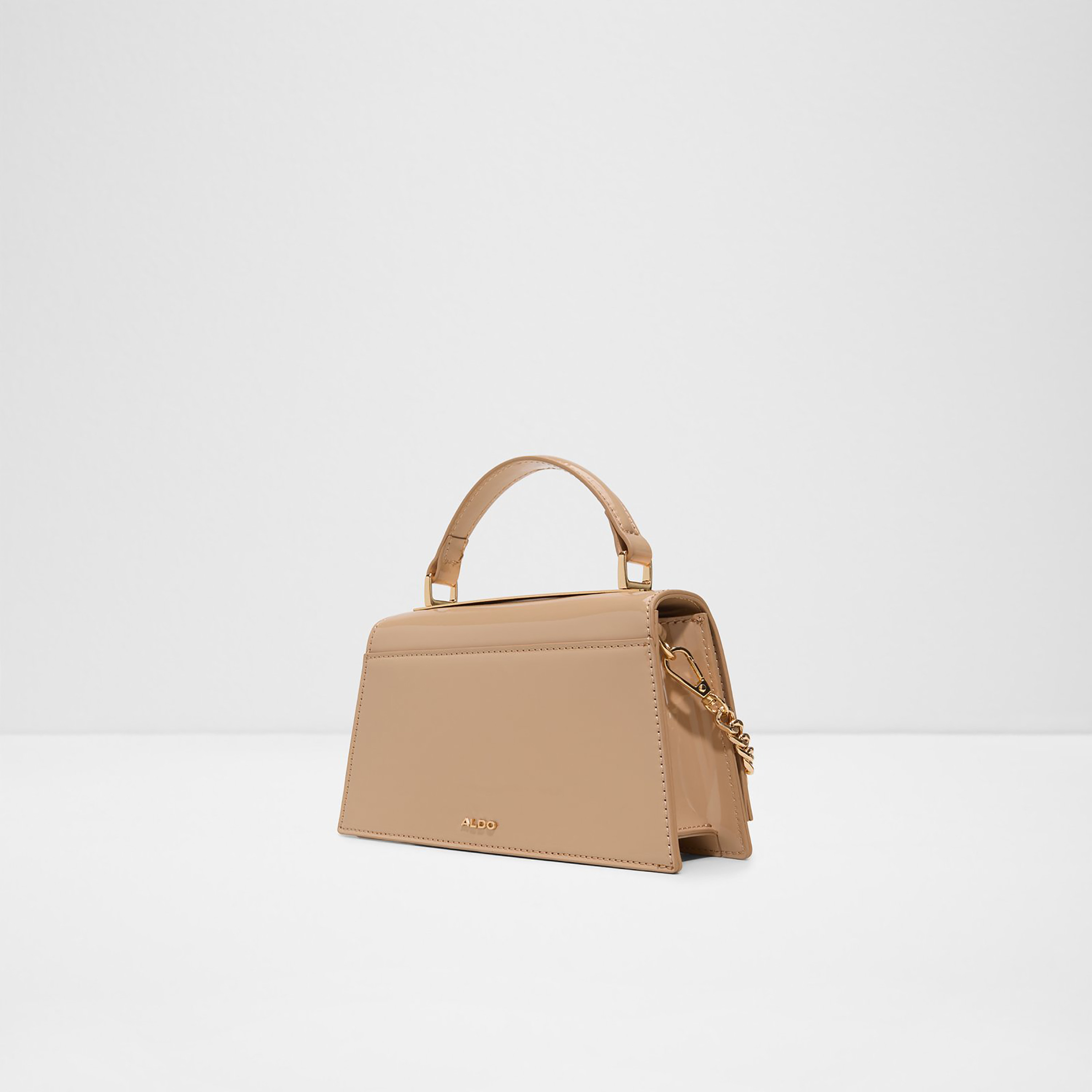 Aldo Arrabella Plain Top Handle Satchel Bag with Flap Closure and Adjustable Strap-women-bagsandwallets-handbags-image-2