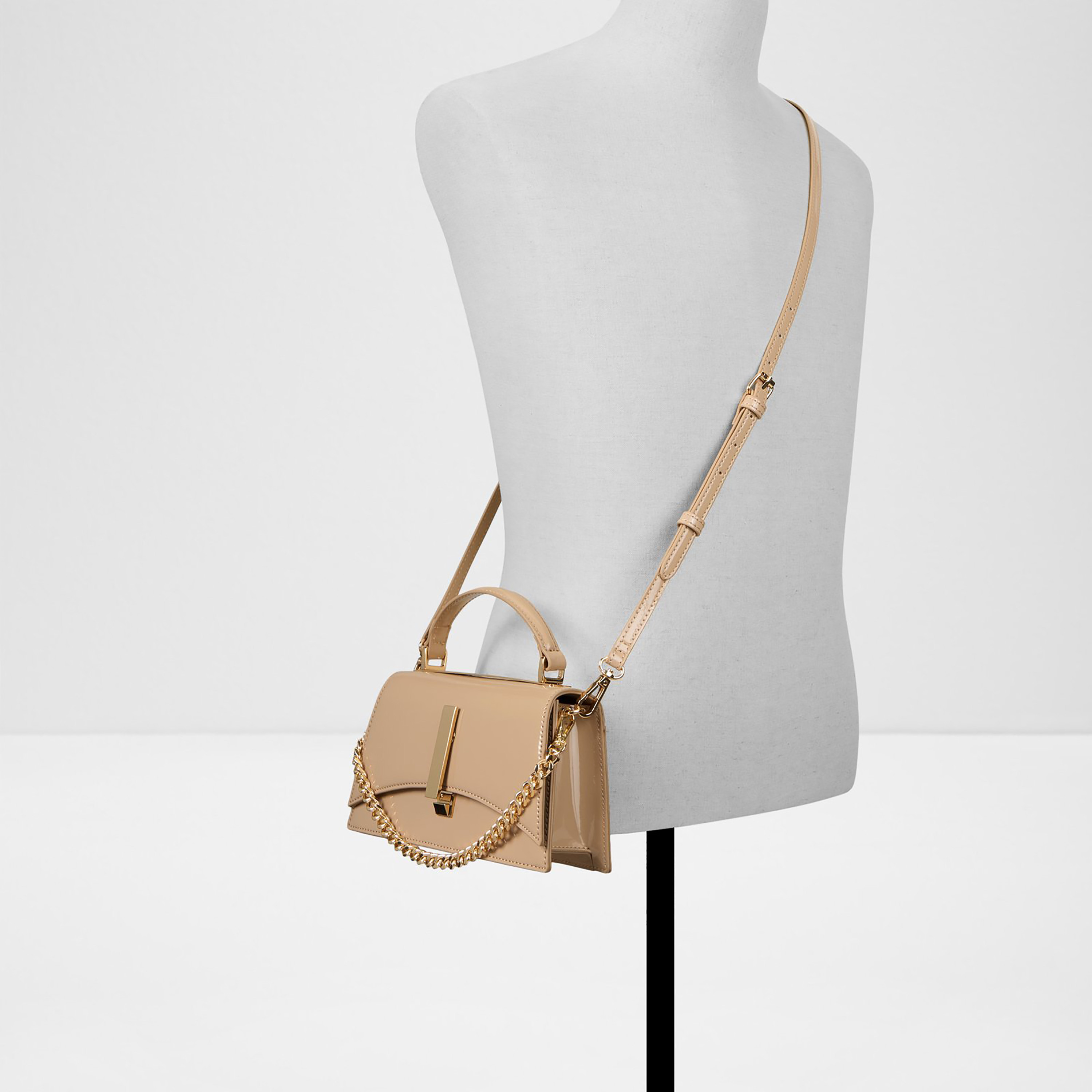 Aldo Arrabella Plain Top Handle Satchel Bag with Flap Closure and Adjustable Strap-women-bagsandwallets-handbags-image-4