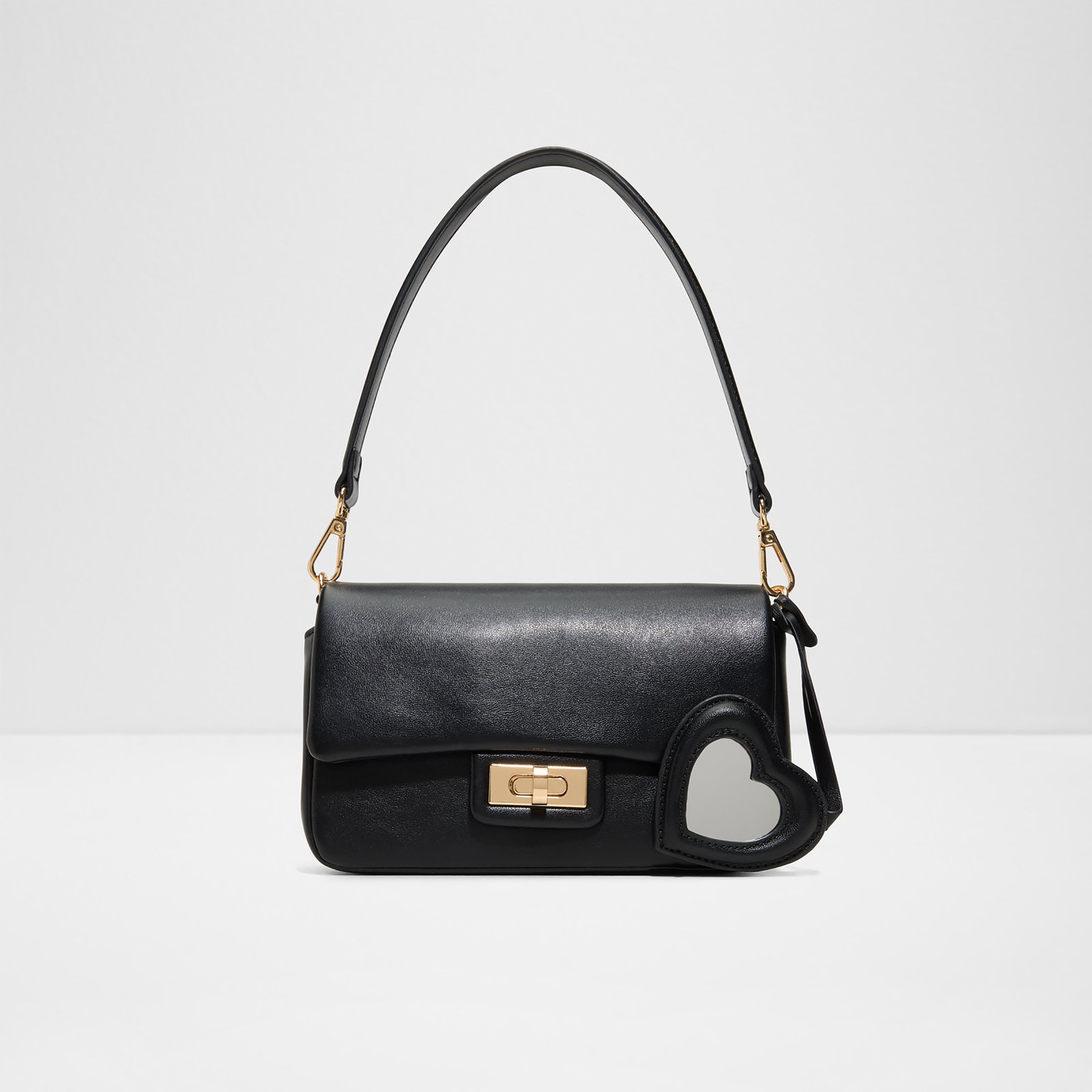 Aldo Bbella Plain Single Handle Shoulder Bag with Twist Lock and Detachable Strap-women-bagsandwallets-handbags-image-1