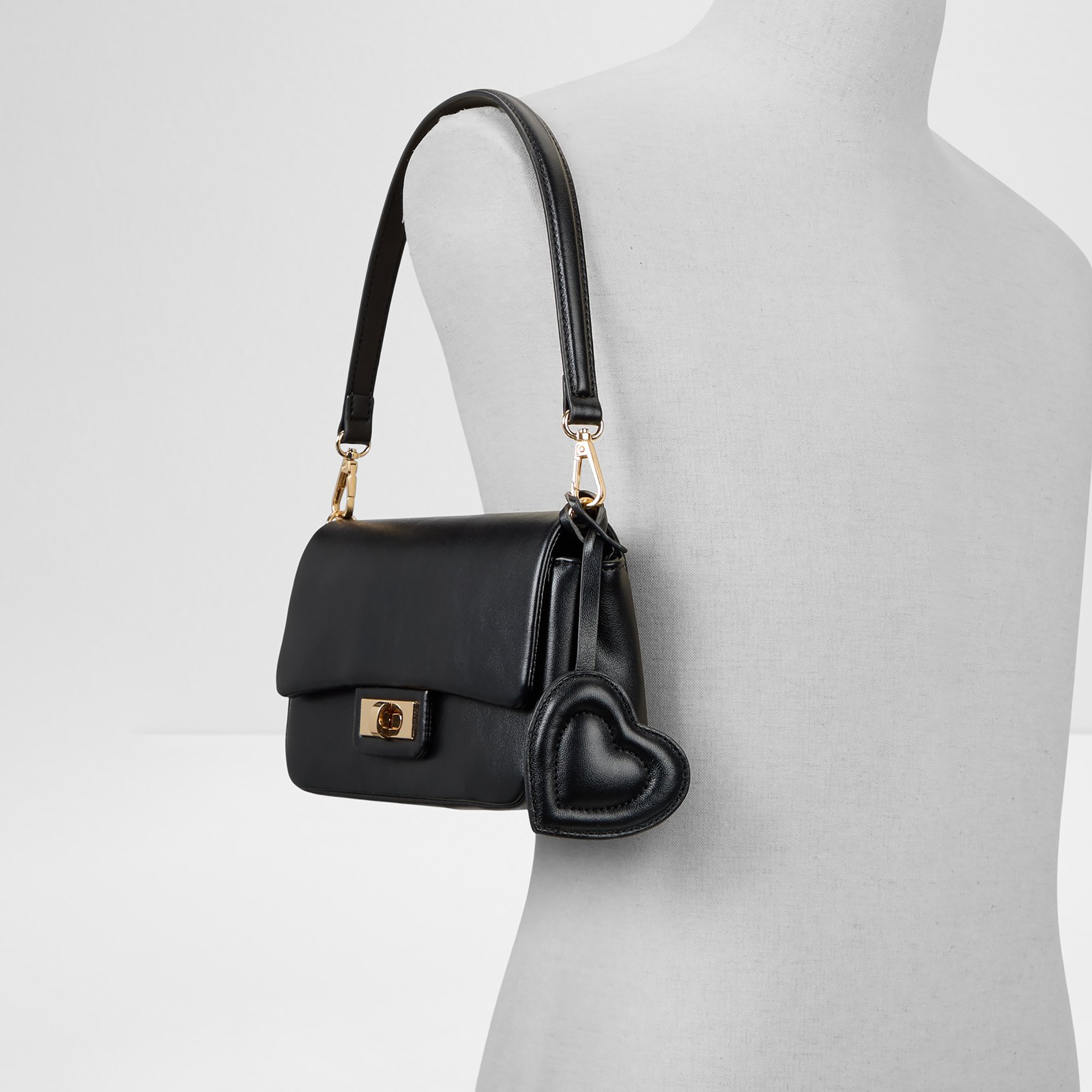 Aldo Bbella Plain Single Handle Shoulder Bag with Twist Lock and Detachable Strap-women-bagsandwallets-handbags-image-4