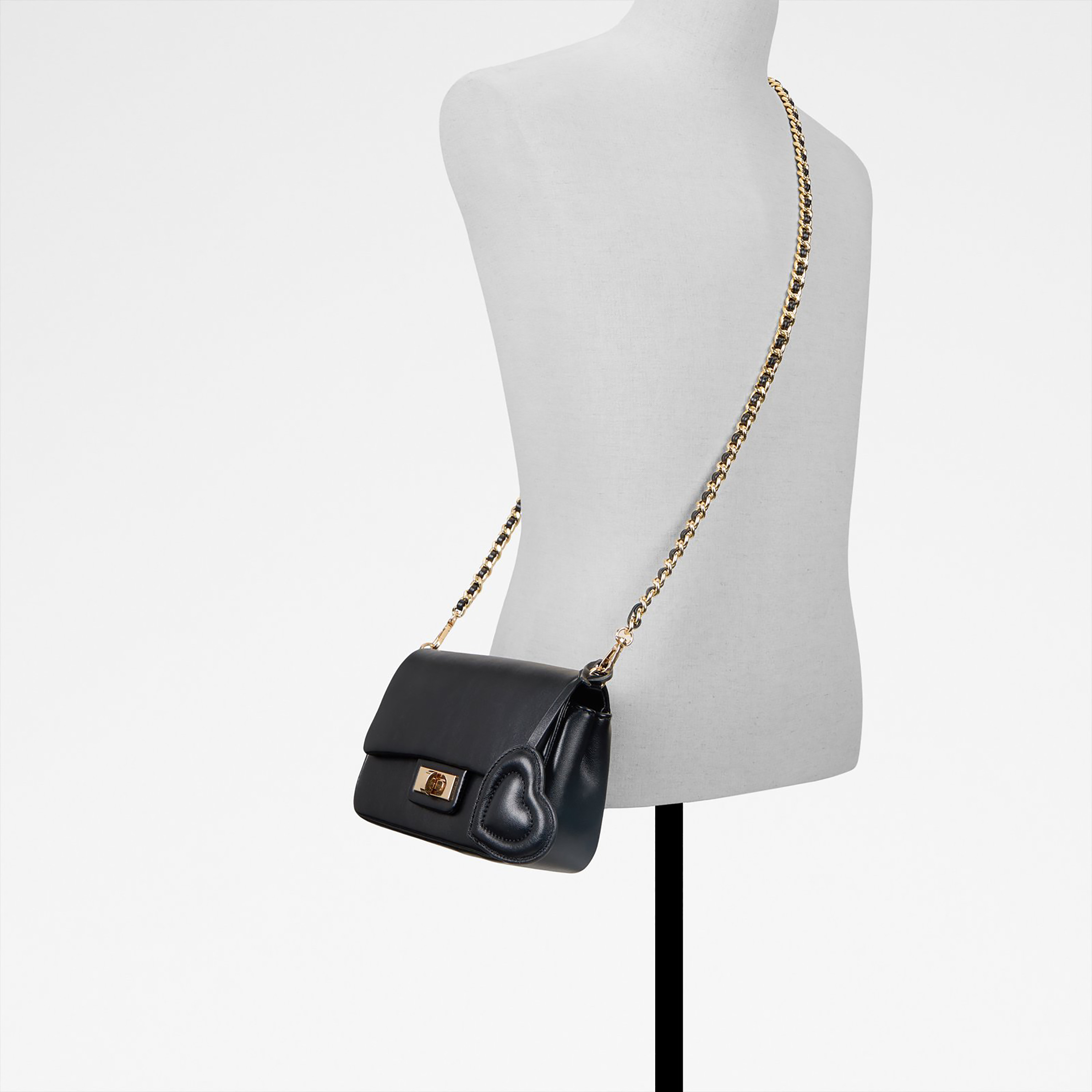 Aldo Bbella Plain Single Handle Shoulder Bag with Twist Lock and Detachable Strap-women-bagsandwallets-handbags-image-5