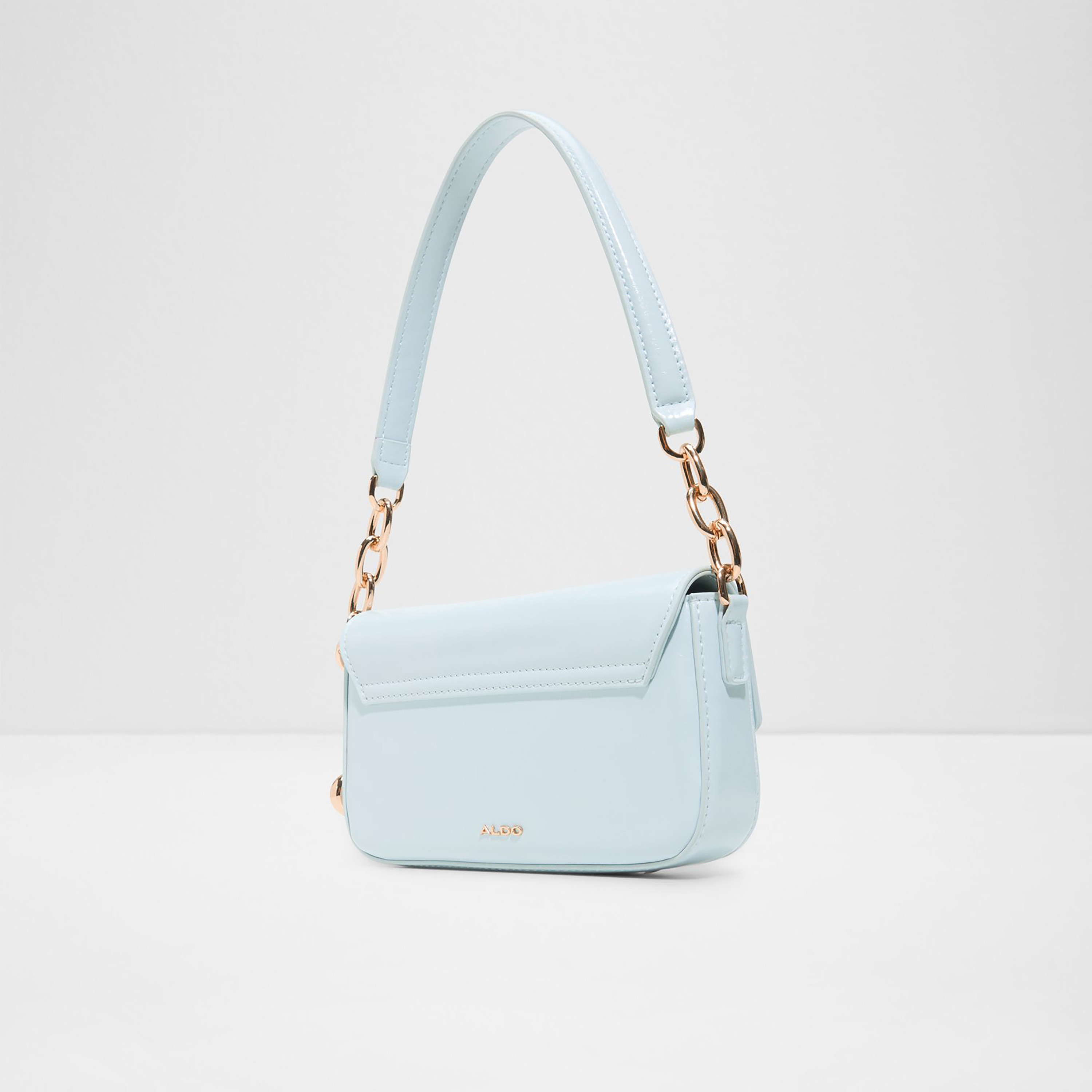 Aldo Noctura Plain Single Handle Shoulder Bag with Twist Lock and Adjustable Strap-women-bagsandwallets-handbags-image-2