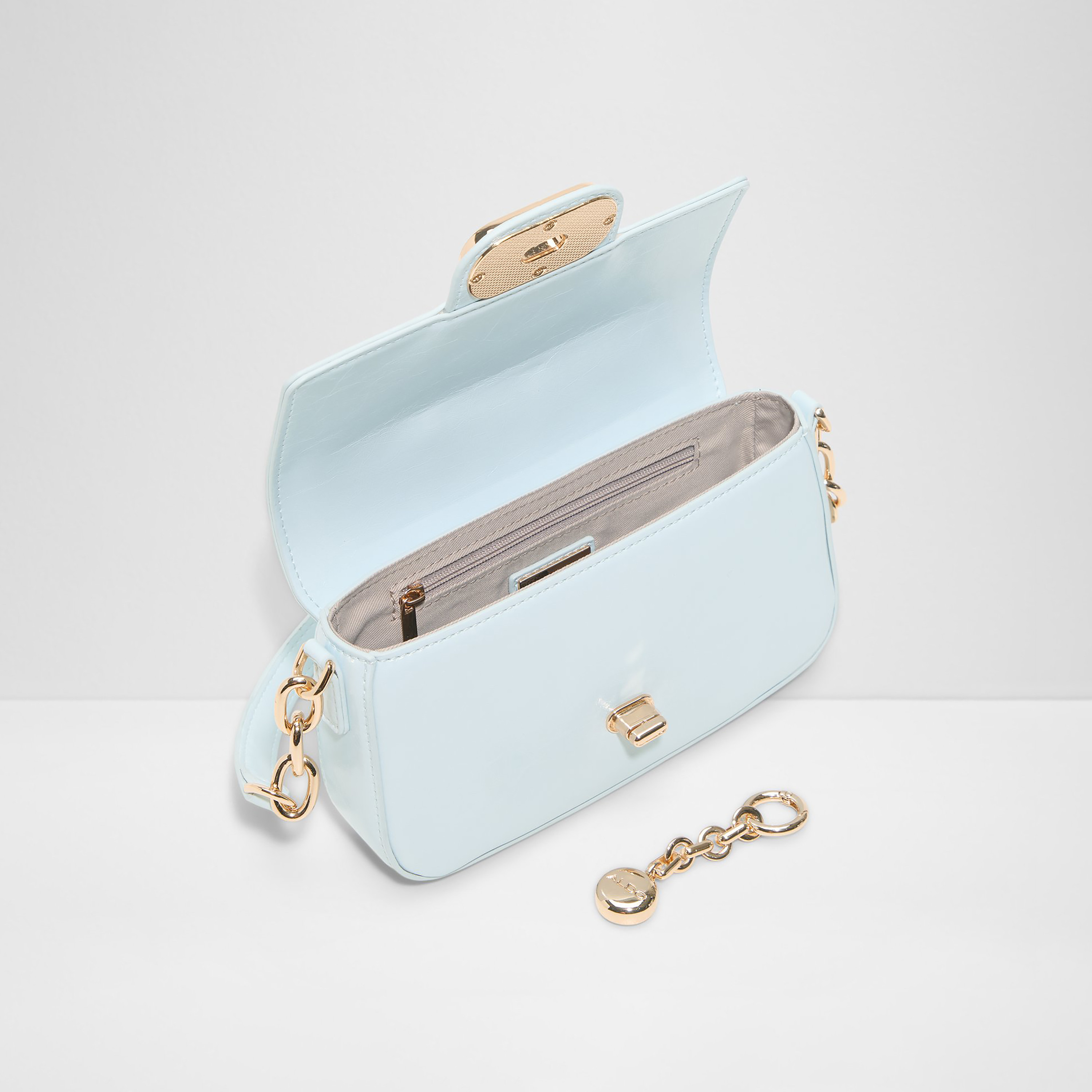 Aldo Noctura Plain Single Handle Shoulder Bag with Twist Lock and Adjustable Strap-women-bagsandwallets-handbags-image-3