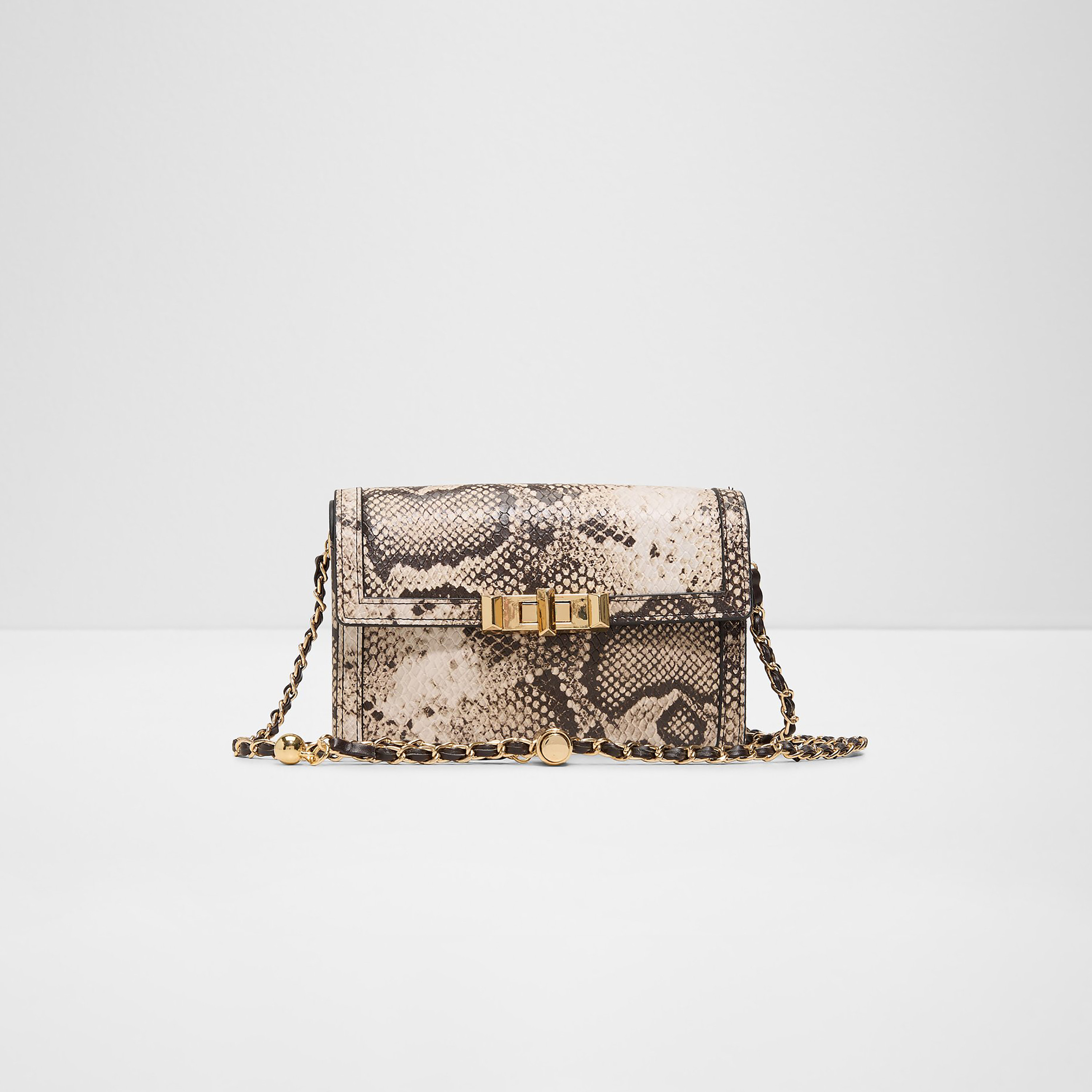 حقيبة كتف من ألدو زويميني بنقشة جلد الثعبان مع قفل ملتوي وحزام غير قابل للفصل-women-bagsandwallets-handbags-image-1