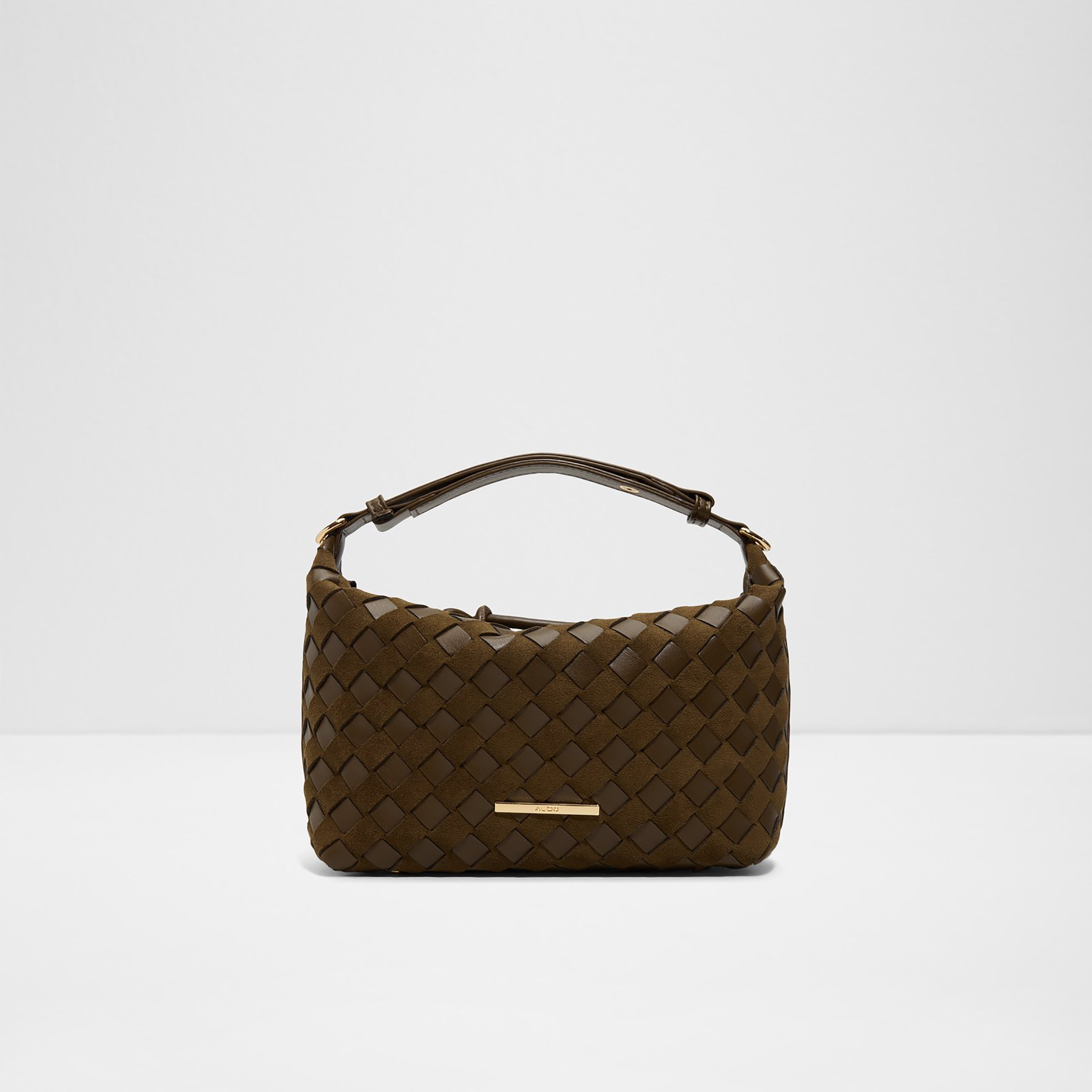 Aldo Rangifer Braided Single Handle Shoulder Bag with Zip Closure & Adjustable Strap-women-bagsandwallets-handbags-image-1