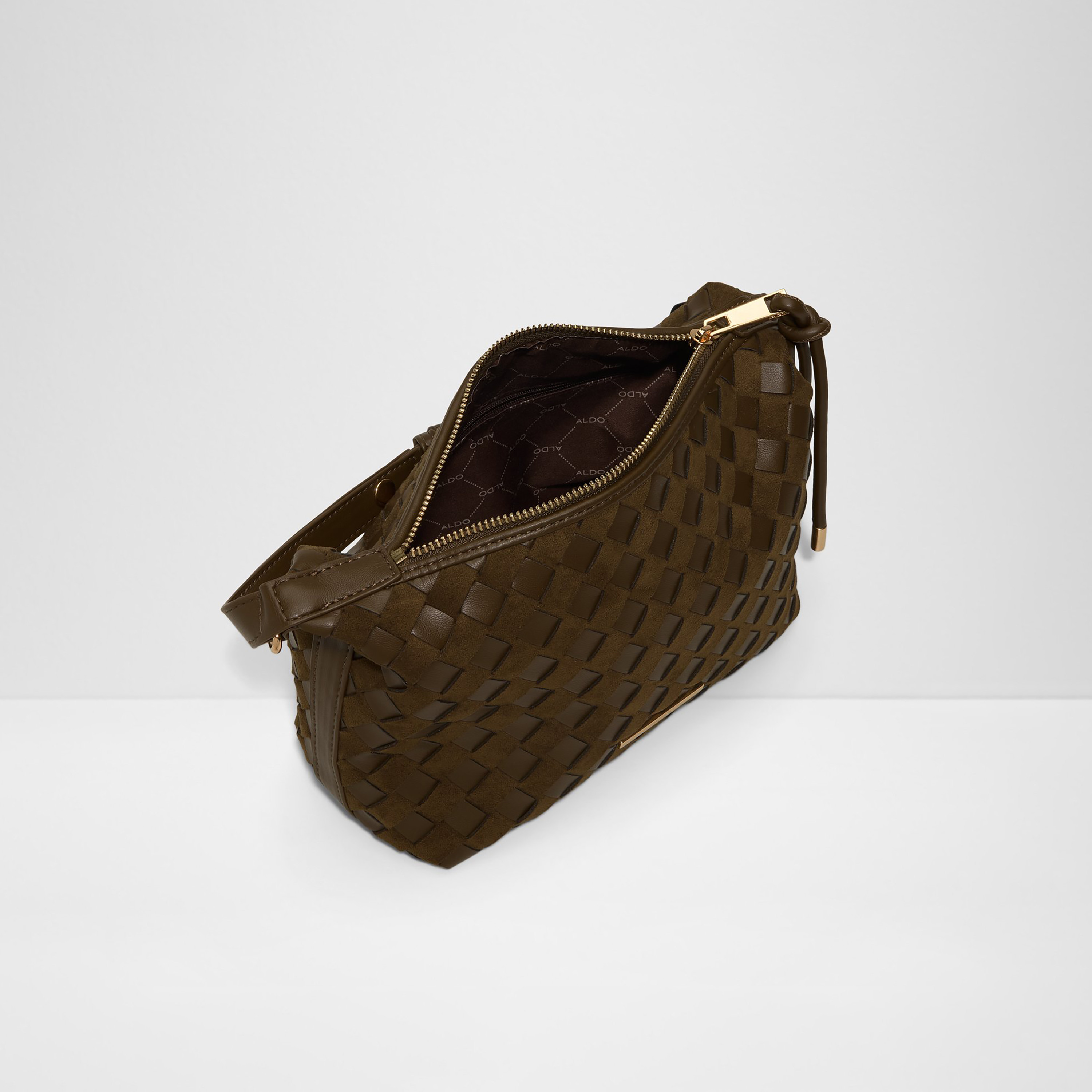 Aldo Rangifer Braided Single Handle Shoulder Bag with Zip Closure & Adjustable Strap-women-bagsandwallets-handbags-image-3
