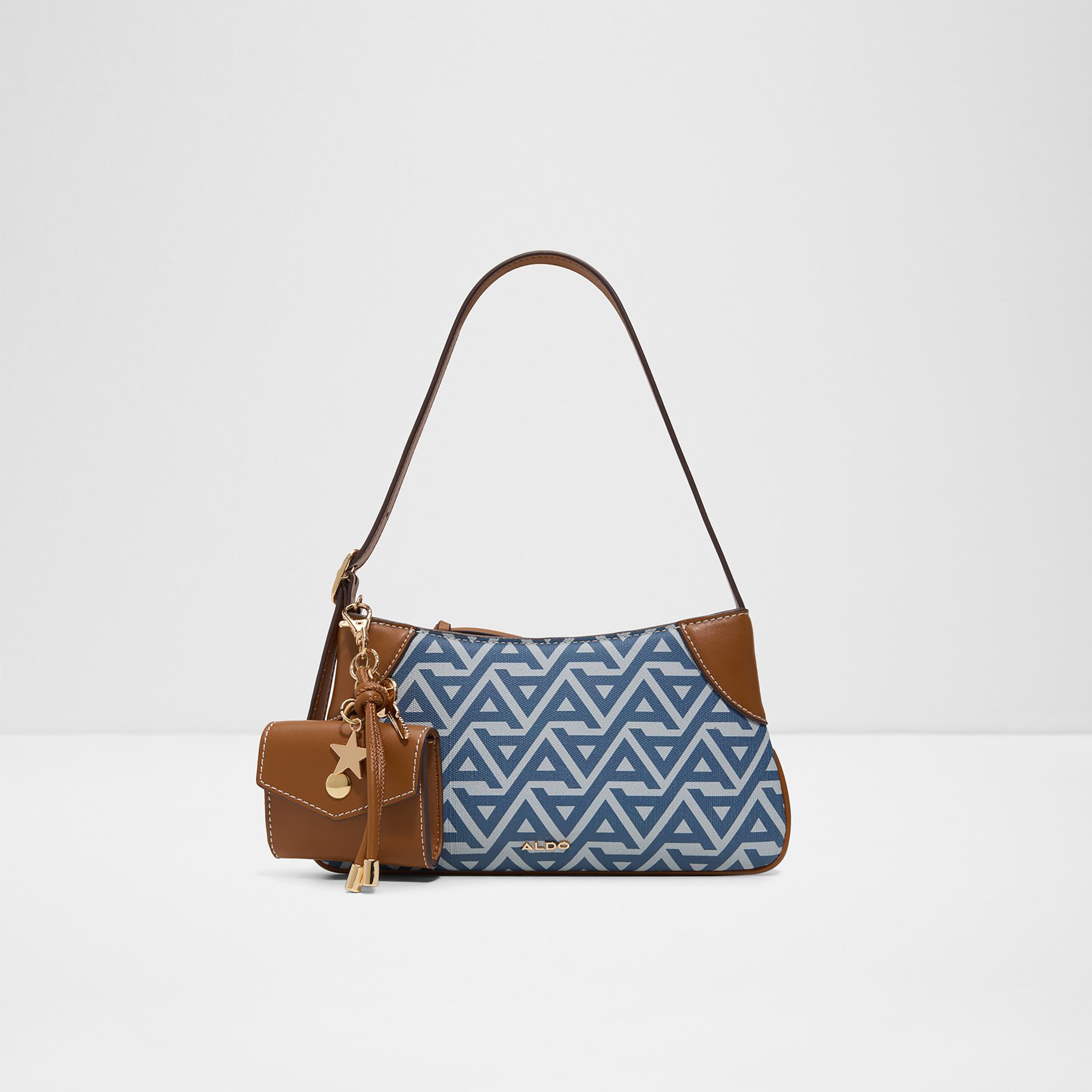 Aldo Kelia Monogram Single Handle Shoulder Bag & Pouch with Zip Closure-women-bagsandwallets-handbags-image-1