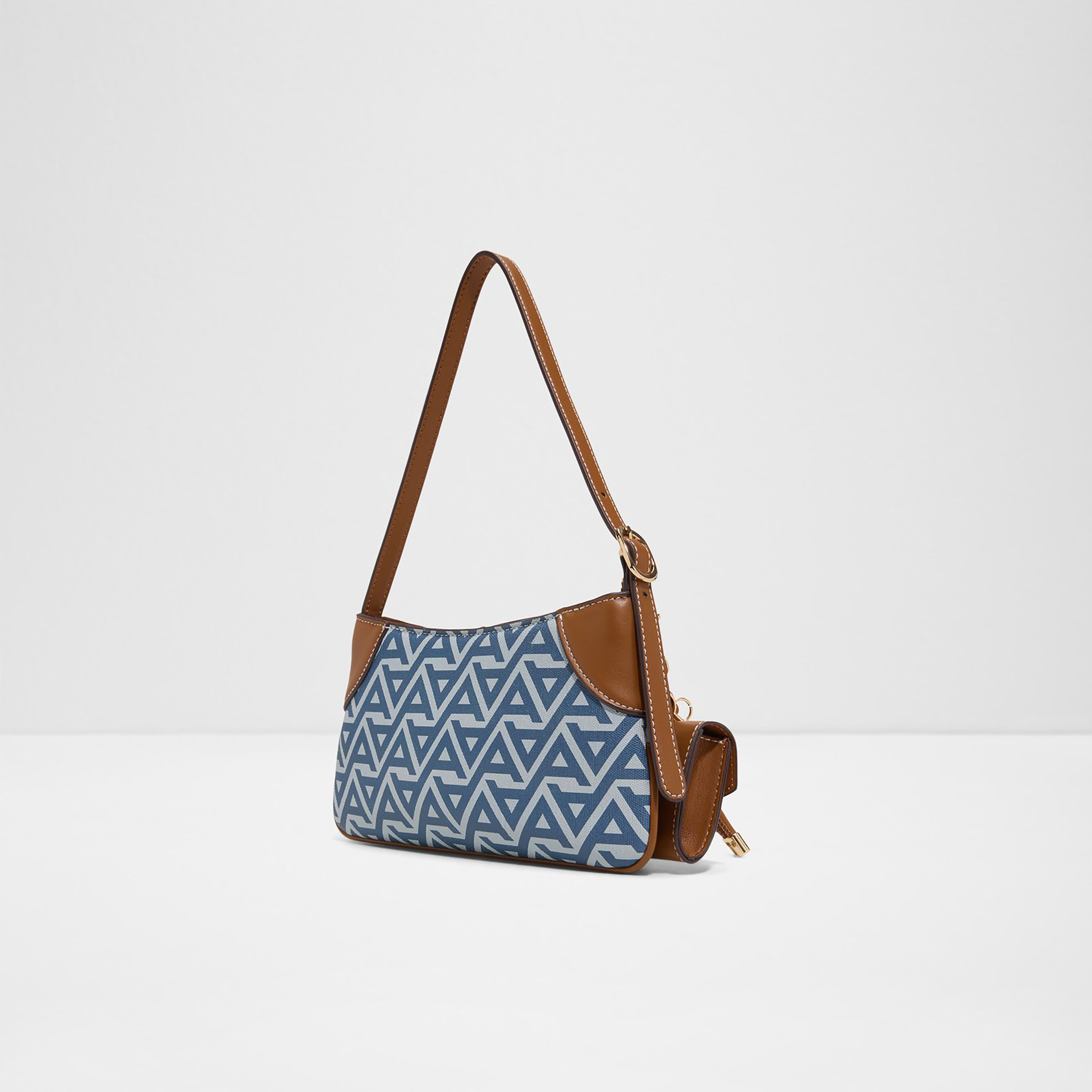 Aldo Kelia Monogram Single Handle Shoulder Bag & Pouch with Zip Closure-women-bagsandwallets-handbags-image-2