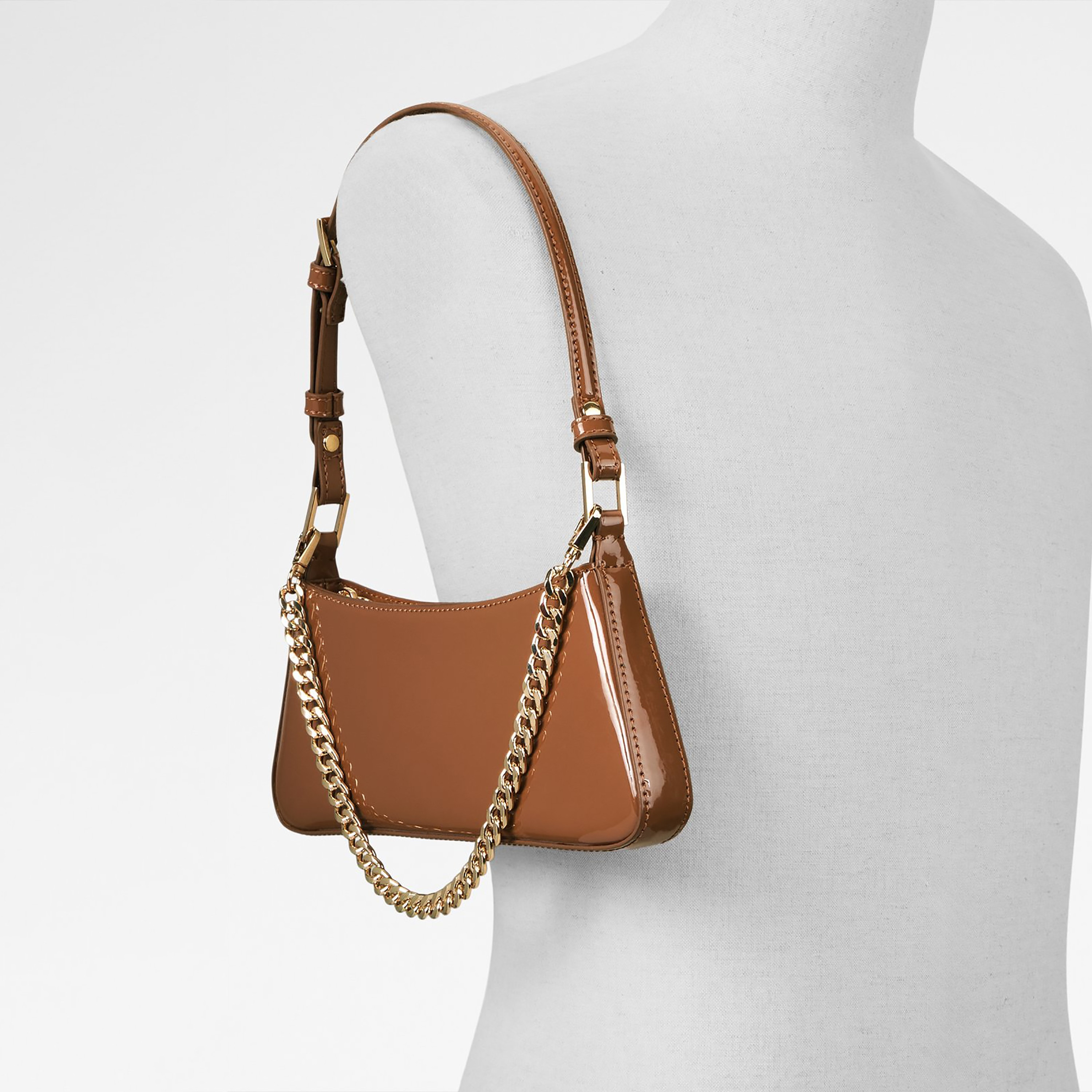 Aldo Jobelle Plain Single Handle Shoulder Bag with Zip Closure & Adjustable Strap-women-bagsandwallets-handbags-image-5
