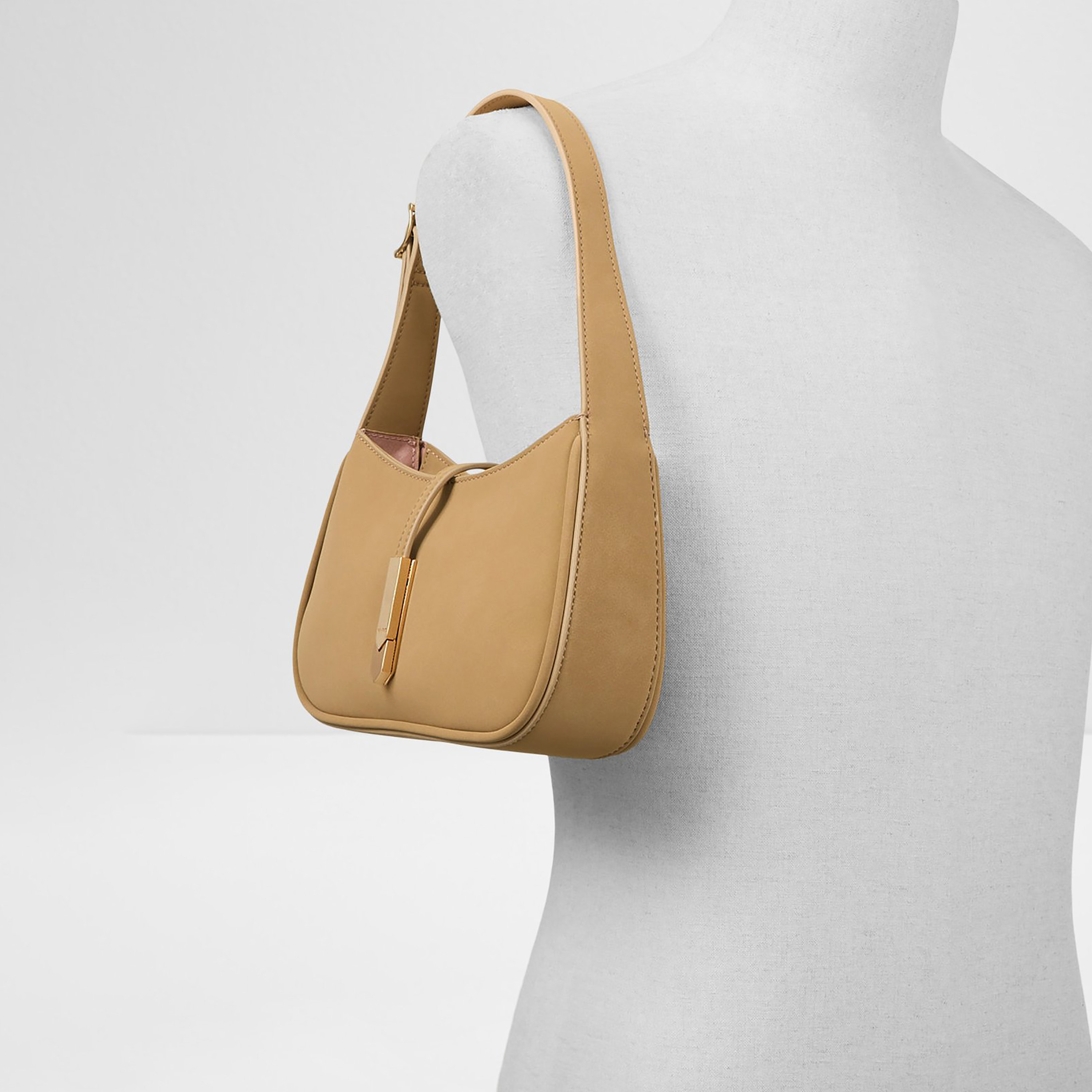 Aldo Duboki Plain Single Handle Shoulder Bag with Zip Closure-women-bagsandwallets-handbags-image-4