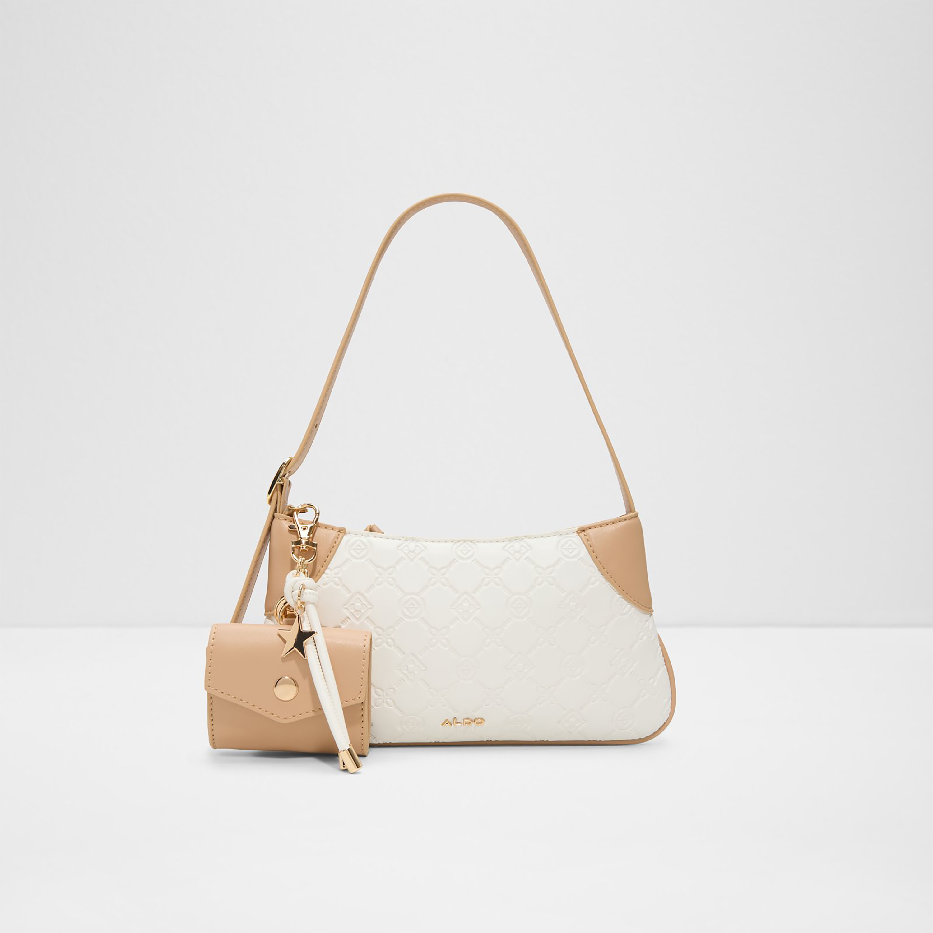 Aldo Kelia Monogram Single Handle Shoulder Bag with Zip Closure-women-bagsandwallets-handbags-image-1