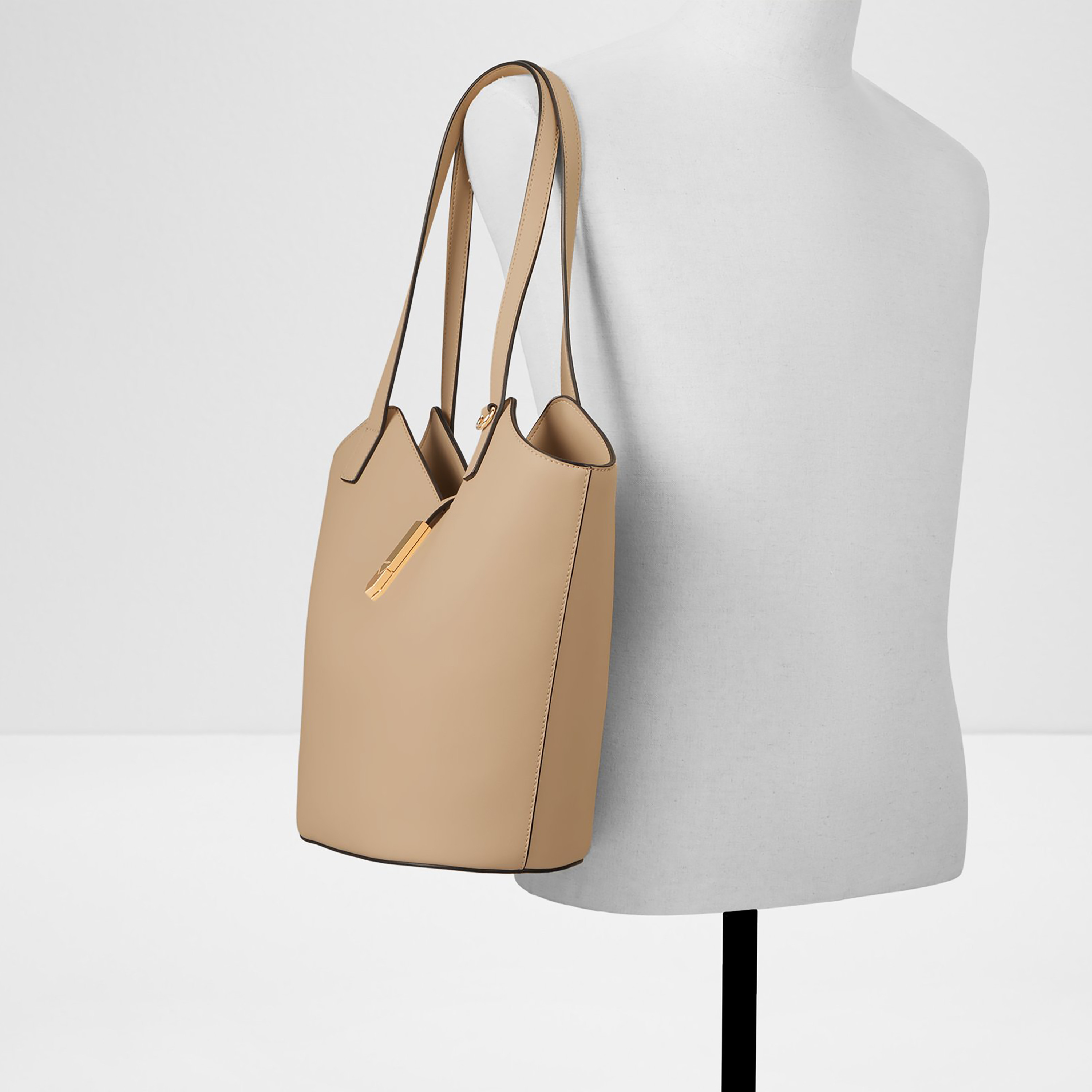 Aldo Hermitte Plain Double Handle Tote Bag with Magnetic Closure & Detachable Strap-women-bagsandwallets-handbags-image-4