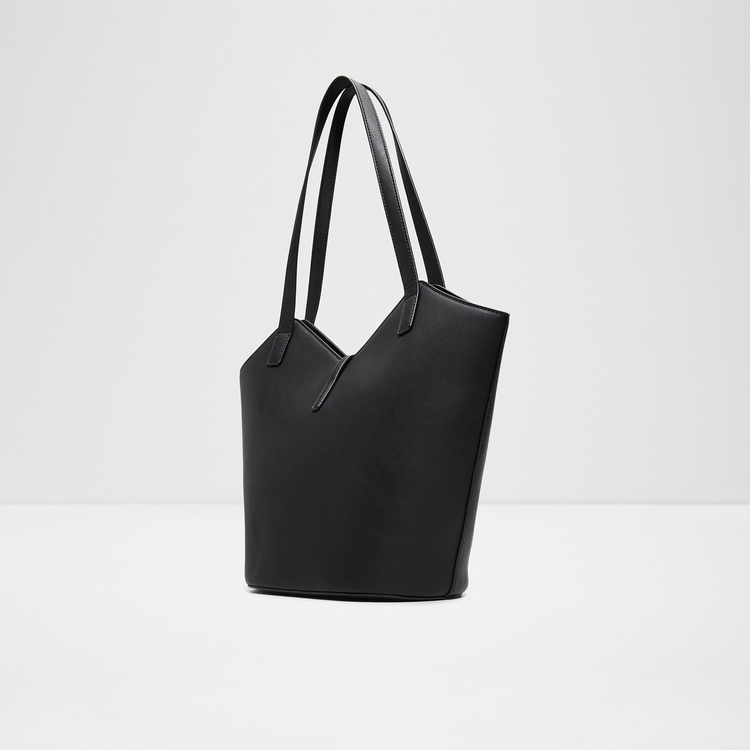 Aldo Hermitte Plain Double Handle Shoulder Bag with Magnetic Closure-women-bagsandwallets-handbags-image-2