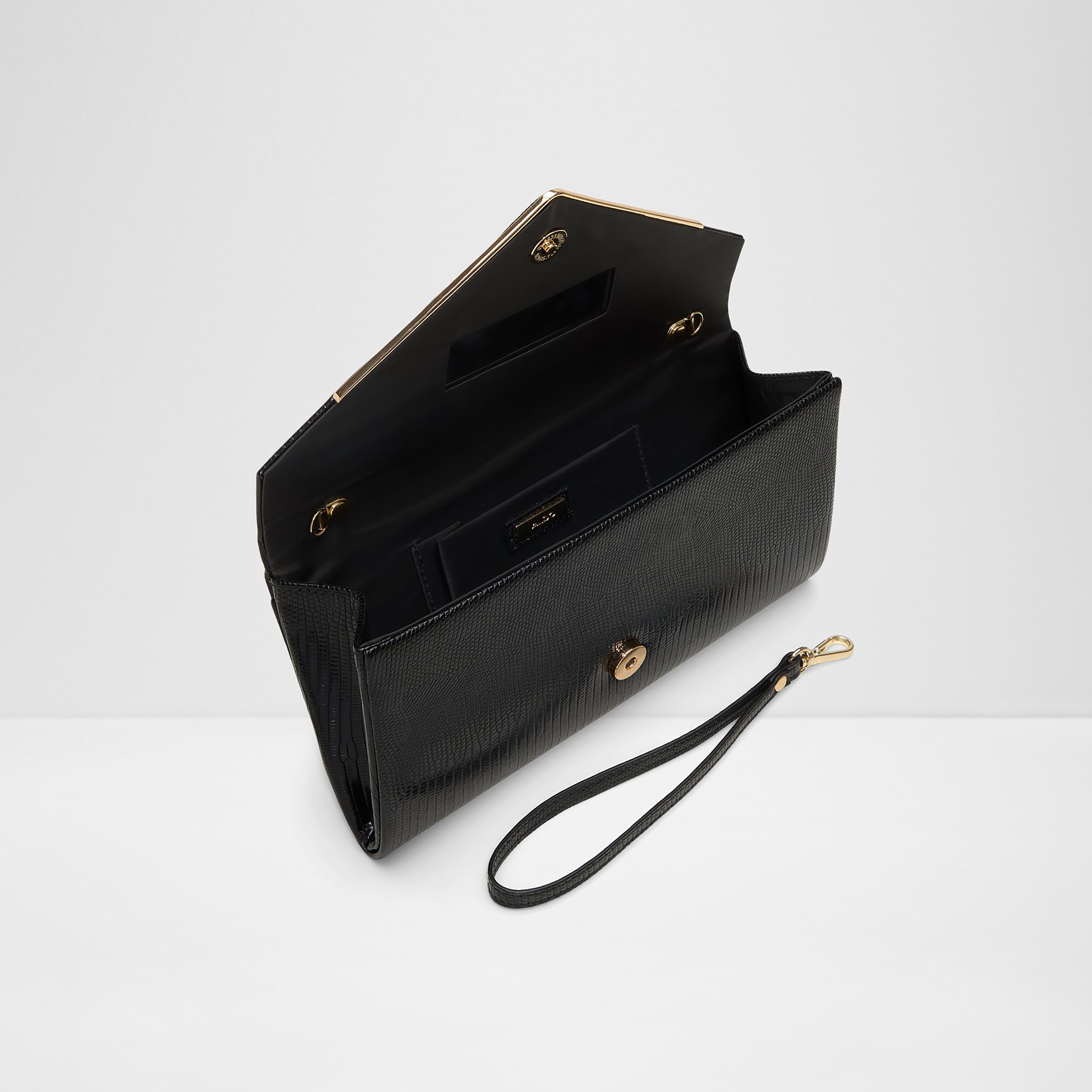 Aldo Elona Textured Clutch with Flap Closure and Detachable Strap-women-bagsandwallets-handbags-image-3