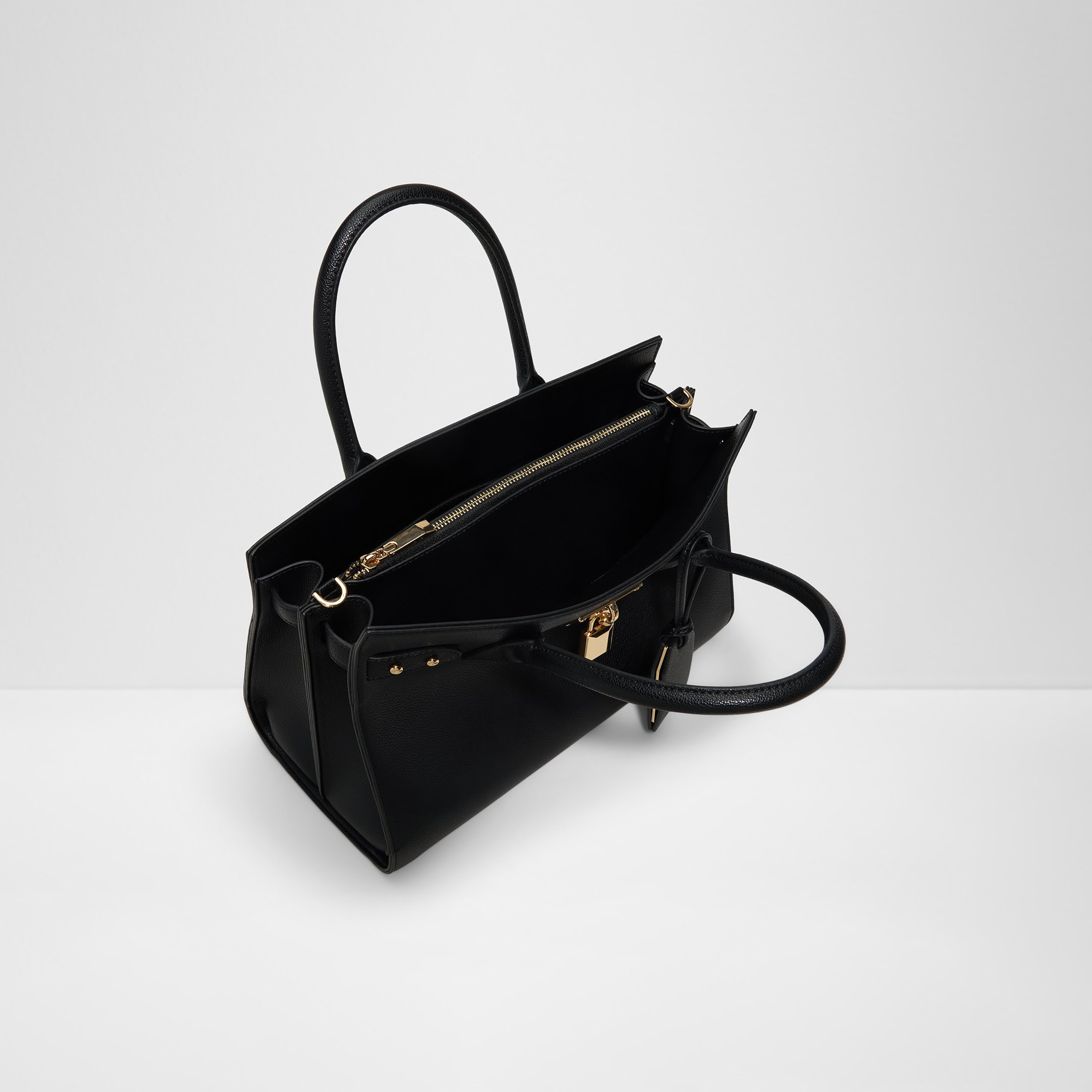 Aldo Jackie Plain Double Handle Satchel Bag with Zip Closure & Adjustable Strap-women-bagsandwallets-handbags-image-3