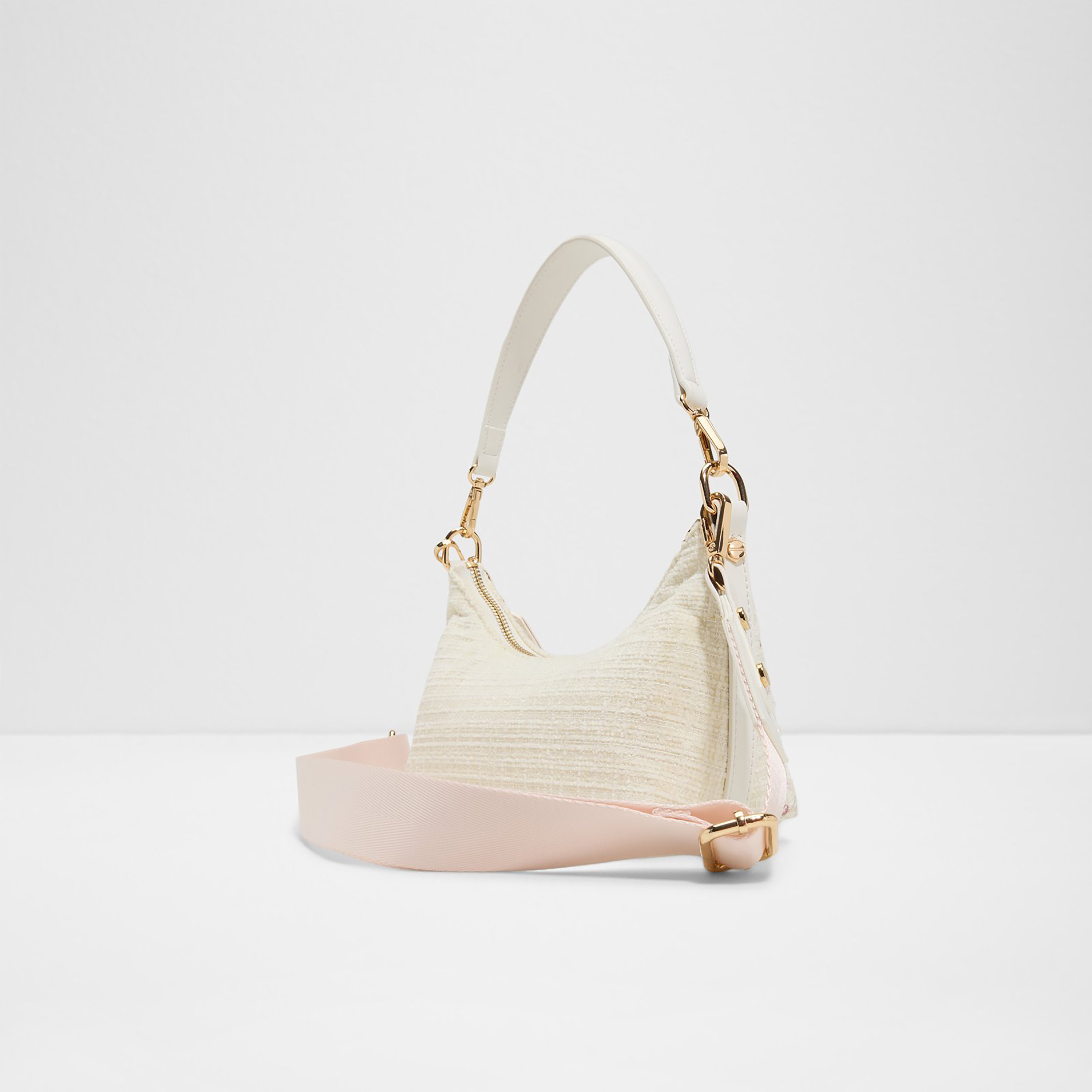 Aldo Alayaboucle Embroidered Single Handle Shoulder Bag with Zip Closure & Strap-women-bagsandwallets-handbags-image-2