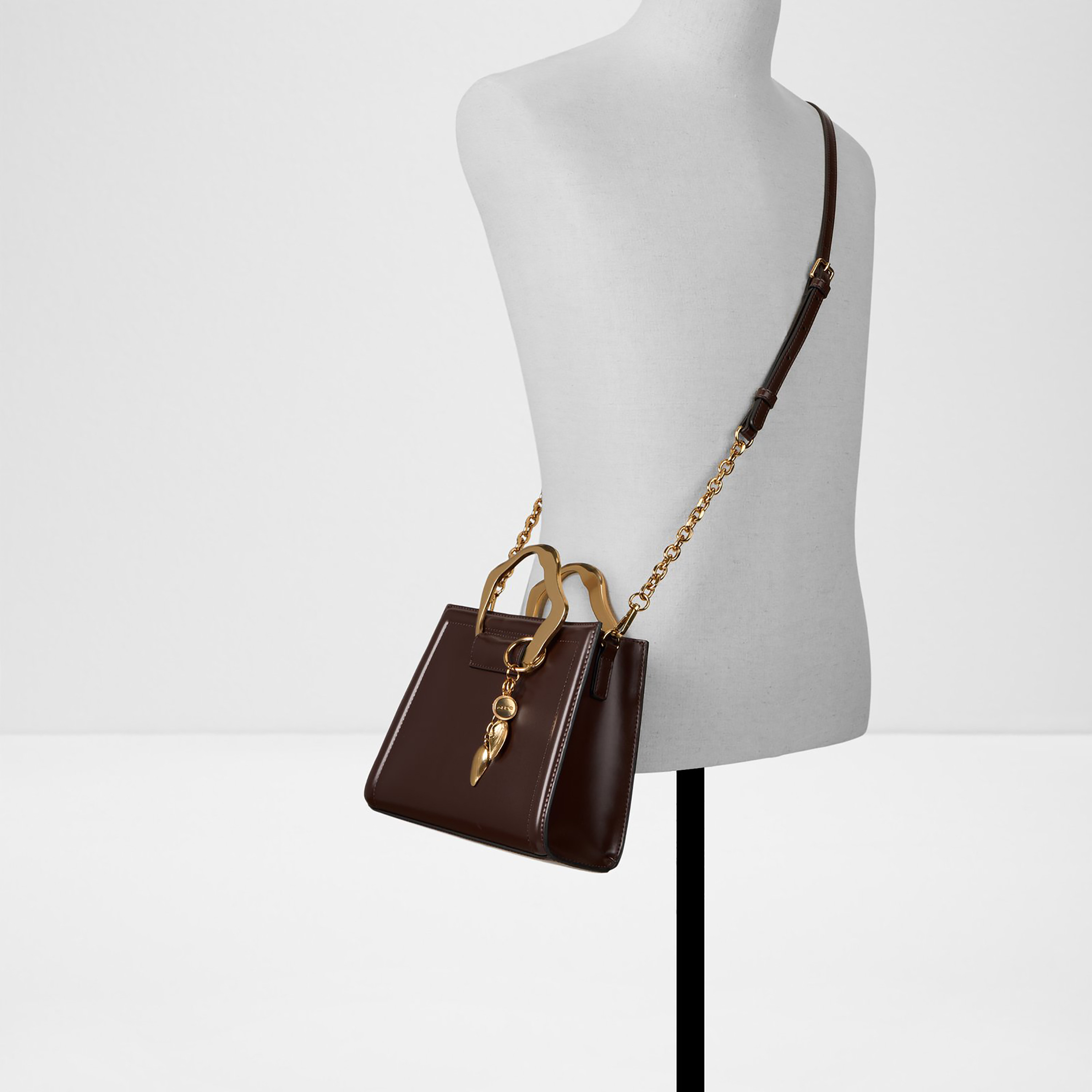 Aldo Azerallux Plain Double Handle Handheld Bag with Zip Closure & Adjustable Strap-women-bagsandwallets-handbags-image-4