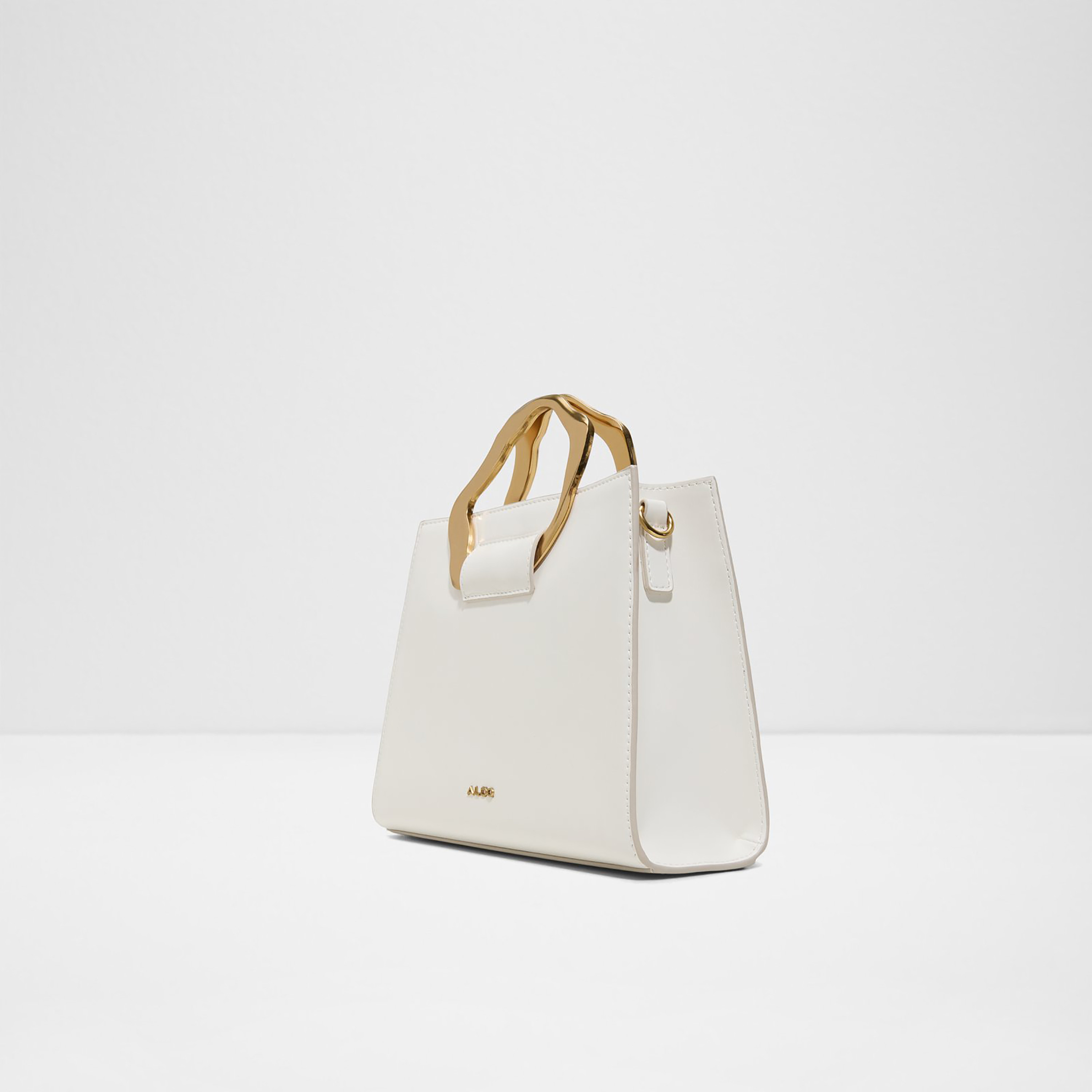Aldo Azerallux Plain Double Handle Handheld Bag with Zip Closure & Adjustable Strap-women-bagsandwallets-handbags-image-2