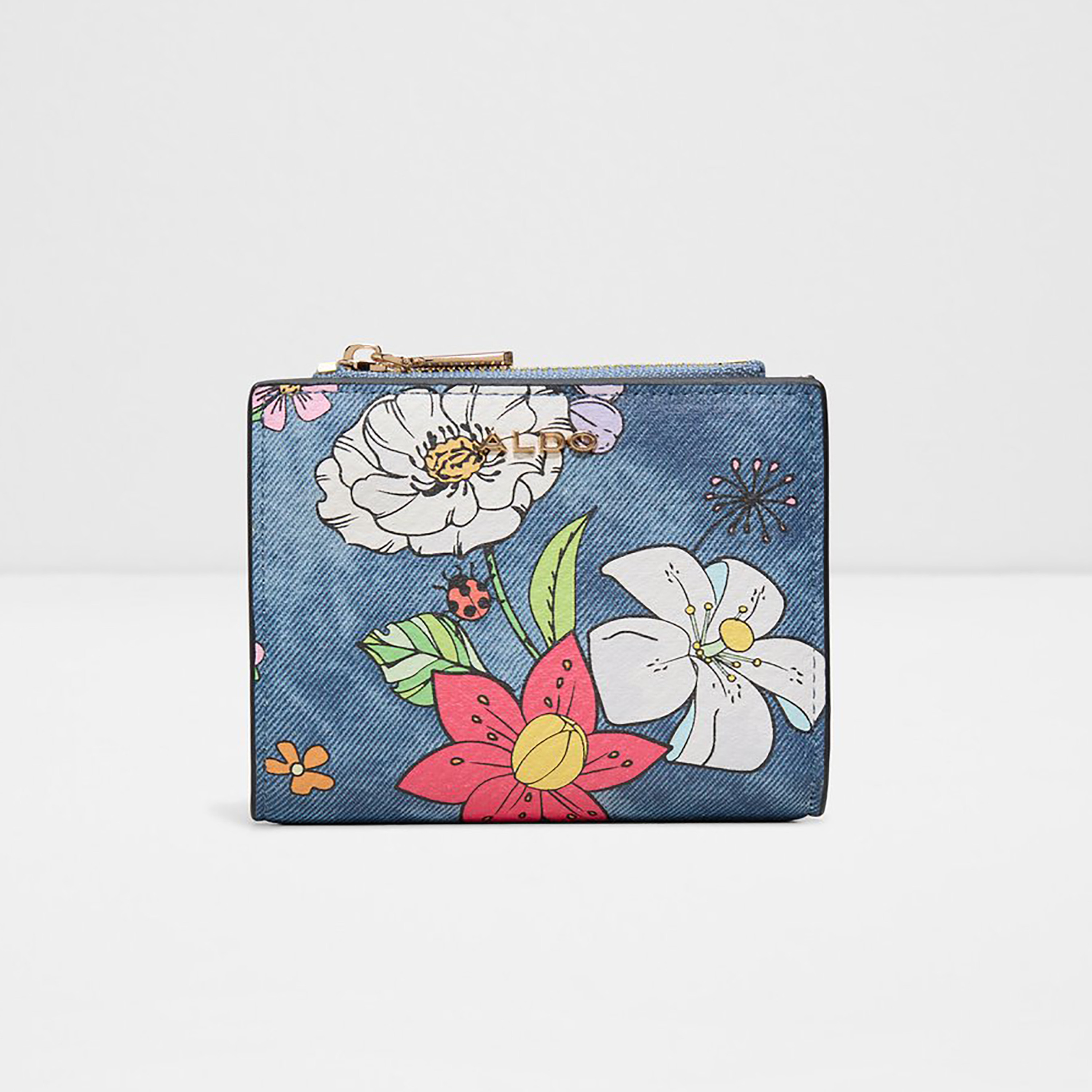 Aldo Vervene Floral Printed Wallet with Magnetic Closure-women-bagsandwallets-wallets-image-1