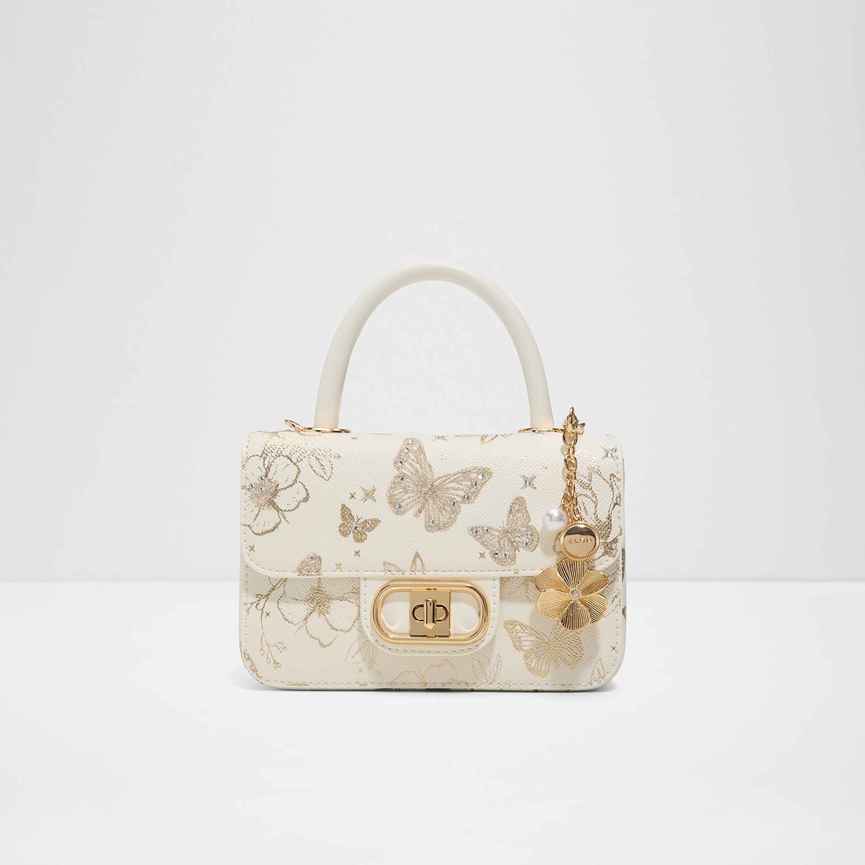 Aldo Eloize Embellished Top Handle Mini Satchel Bag with Twist Lock & Detachable Strap-women-bagsandwallets-handbags-image-1