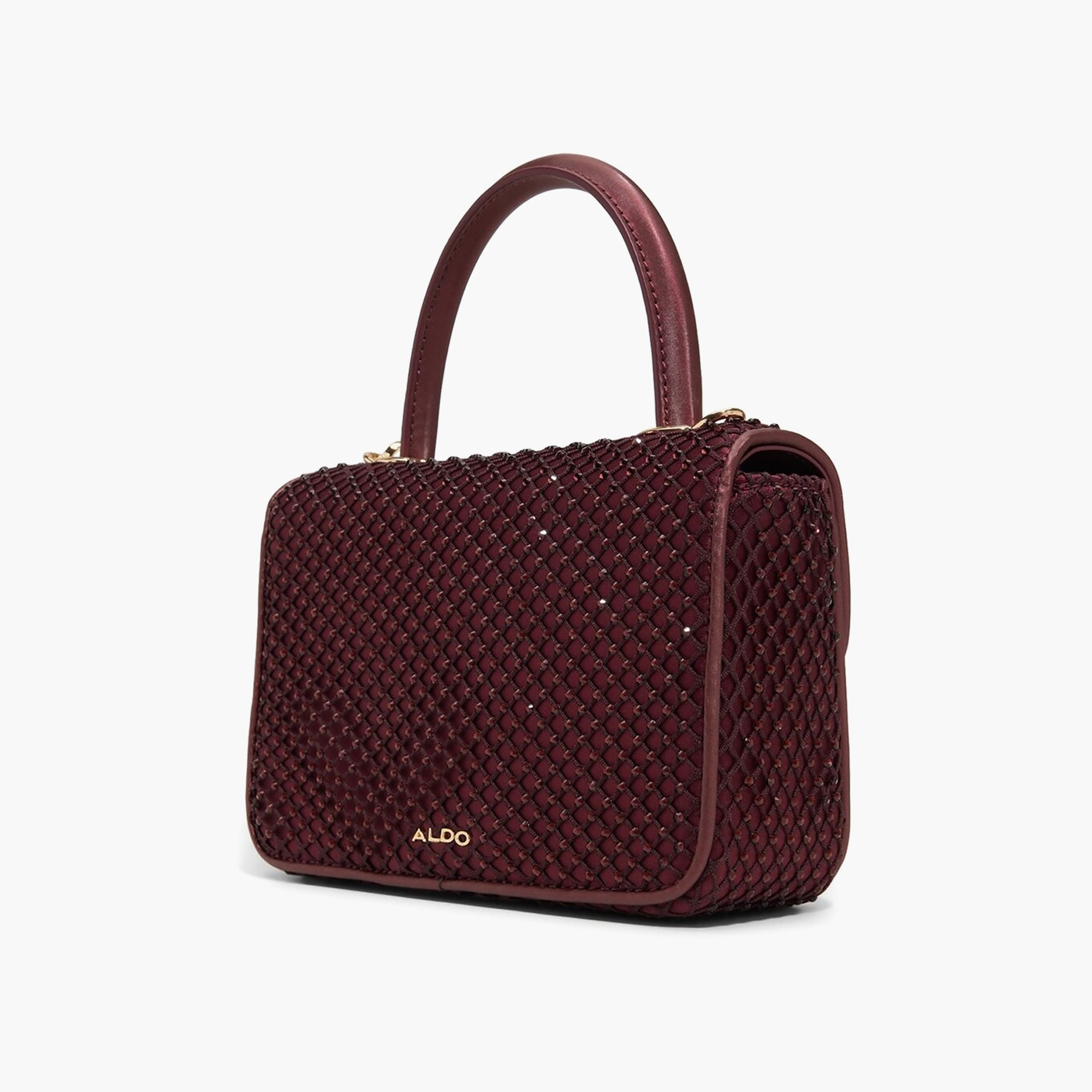 Aldo Lorelli Embellishment Top Handle Handbag with Twist Lock Closure-women-bagsandwallets-handbags-image-2