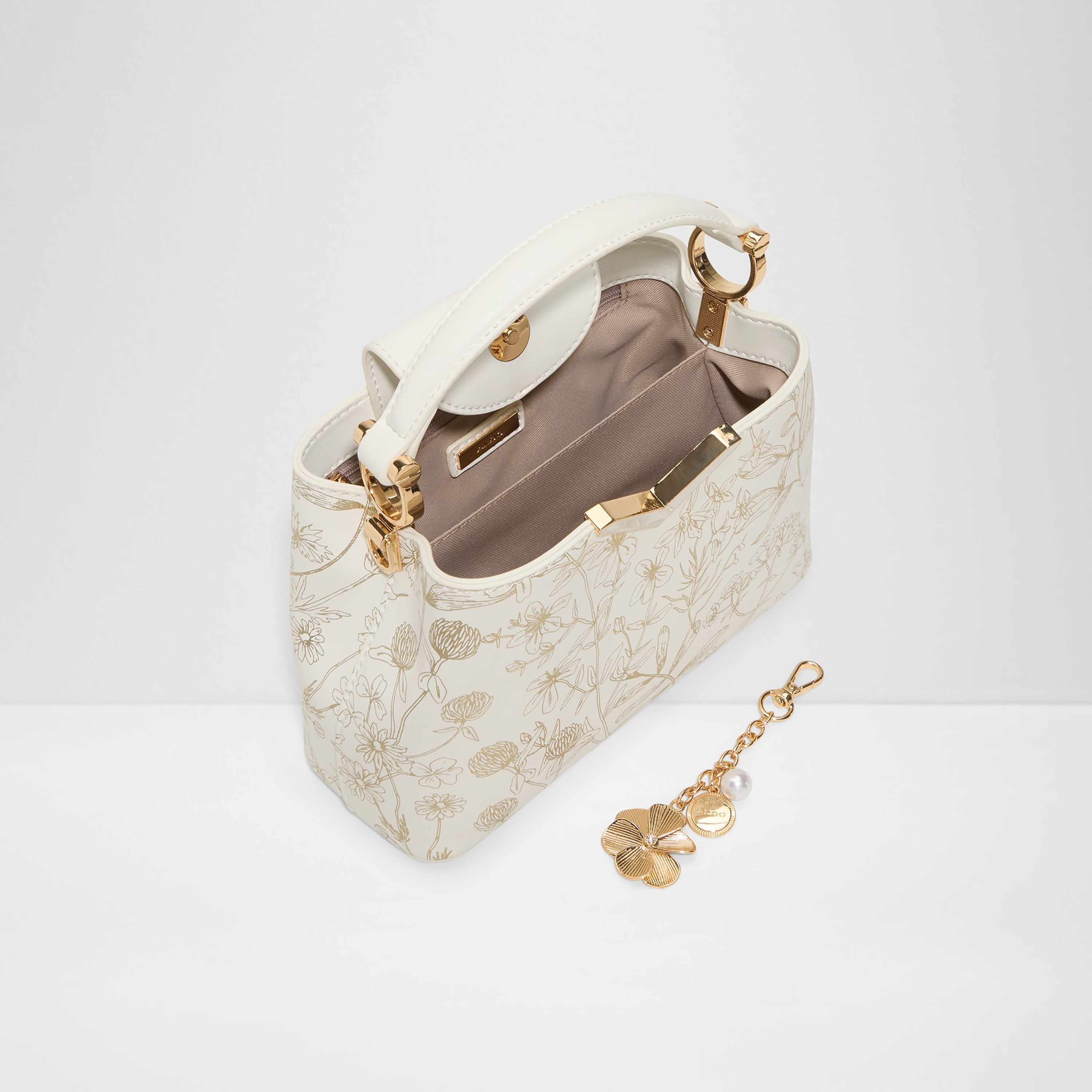 Aldo Valflora Printed Single Handle Satchel Bag with Zip Closure & Detachable Strap-women-bagsandwallets-handbags-image-3