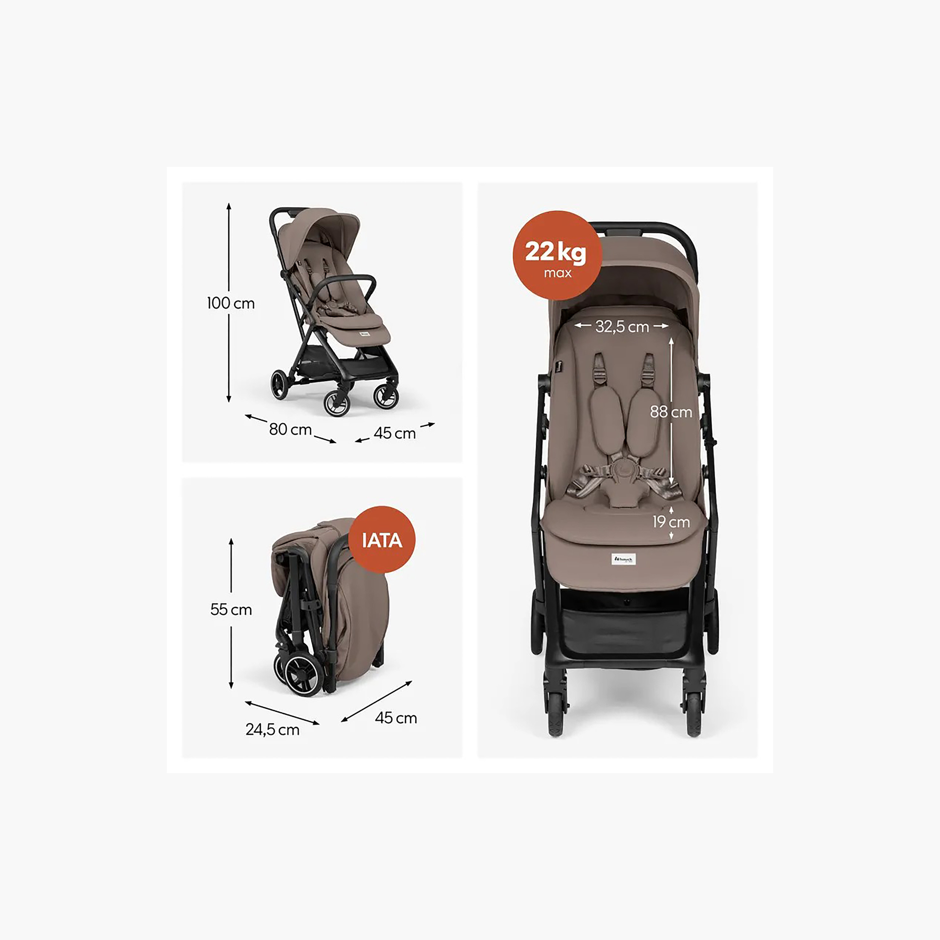 عربة أطفال مع مظلة وسلة تخزين فلاي إن كير من هوك-baby-gear-strollersandprams-strollers-image-3