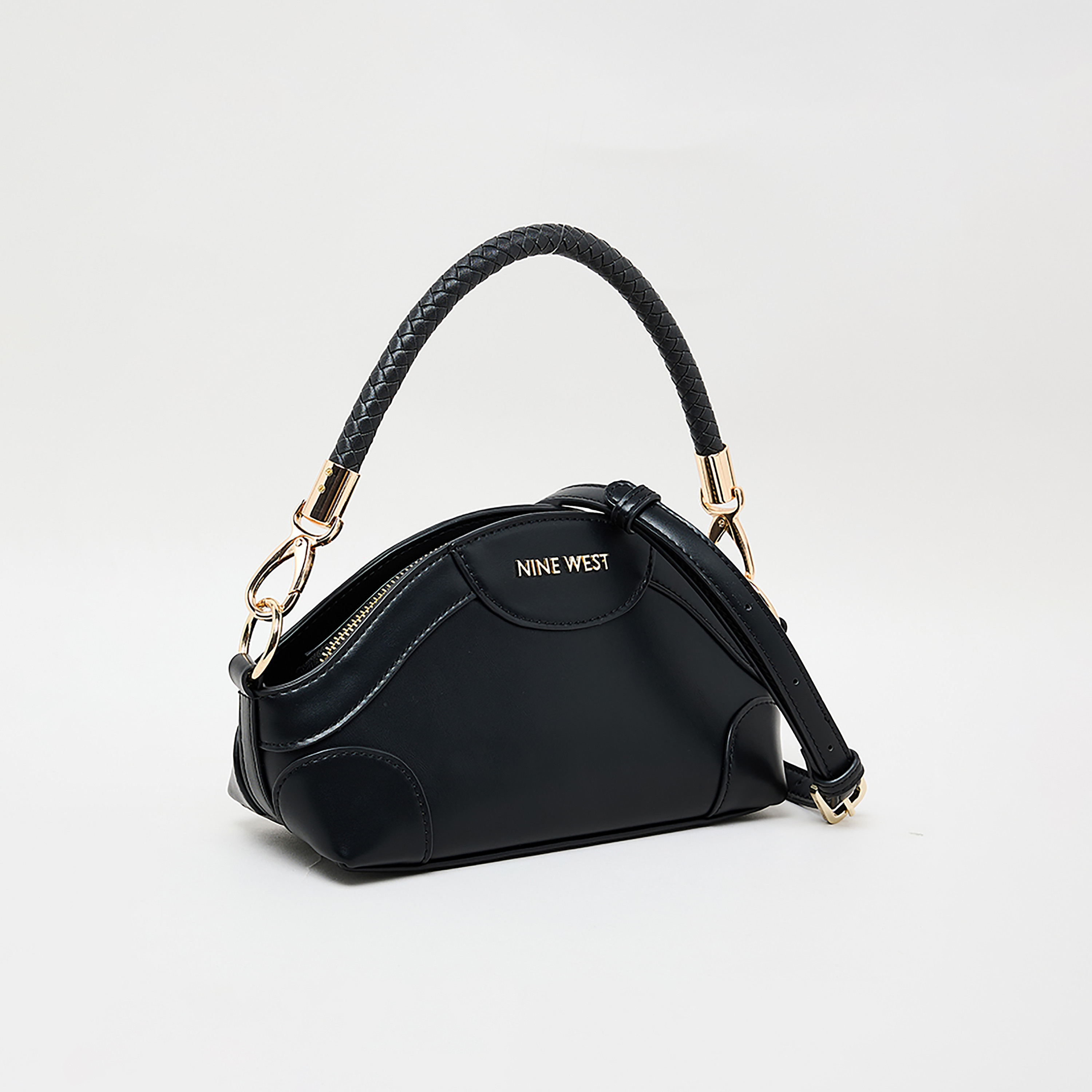 Nine West Plain Single Handle Shoulder Bag with Zipper Closure and Detachable Strap-women-bagsandwallets-backpacks-image-2