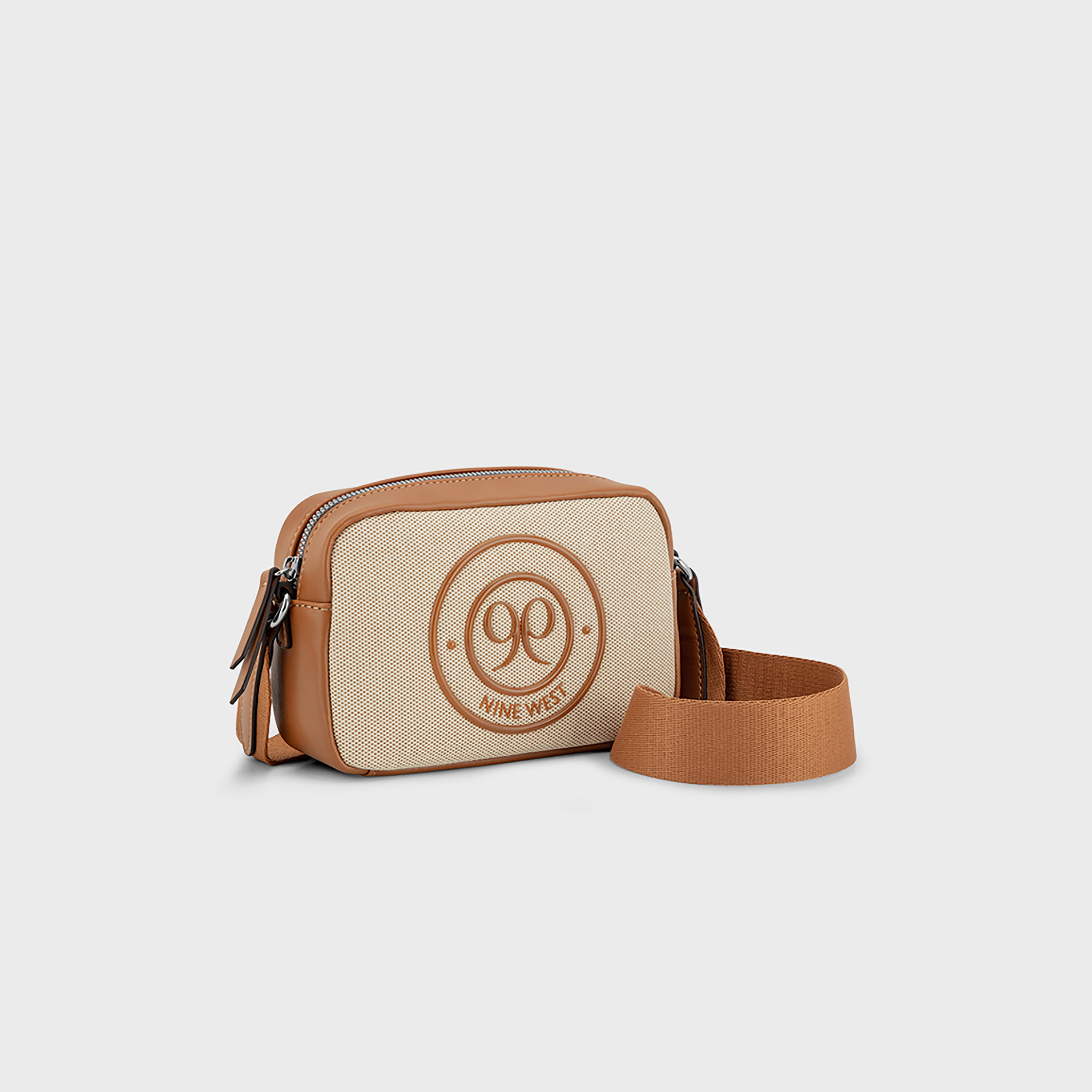 حقيبة كروسبودي من ناين ويست جاليلي بنقشة شعار ملونة وسحاب إغلاق-women-bagsandwallets-handbags-image-3