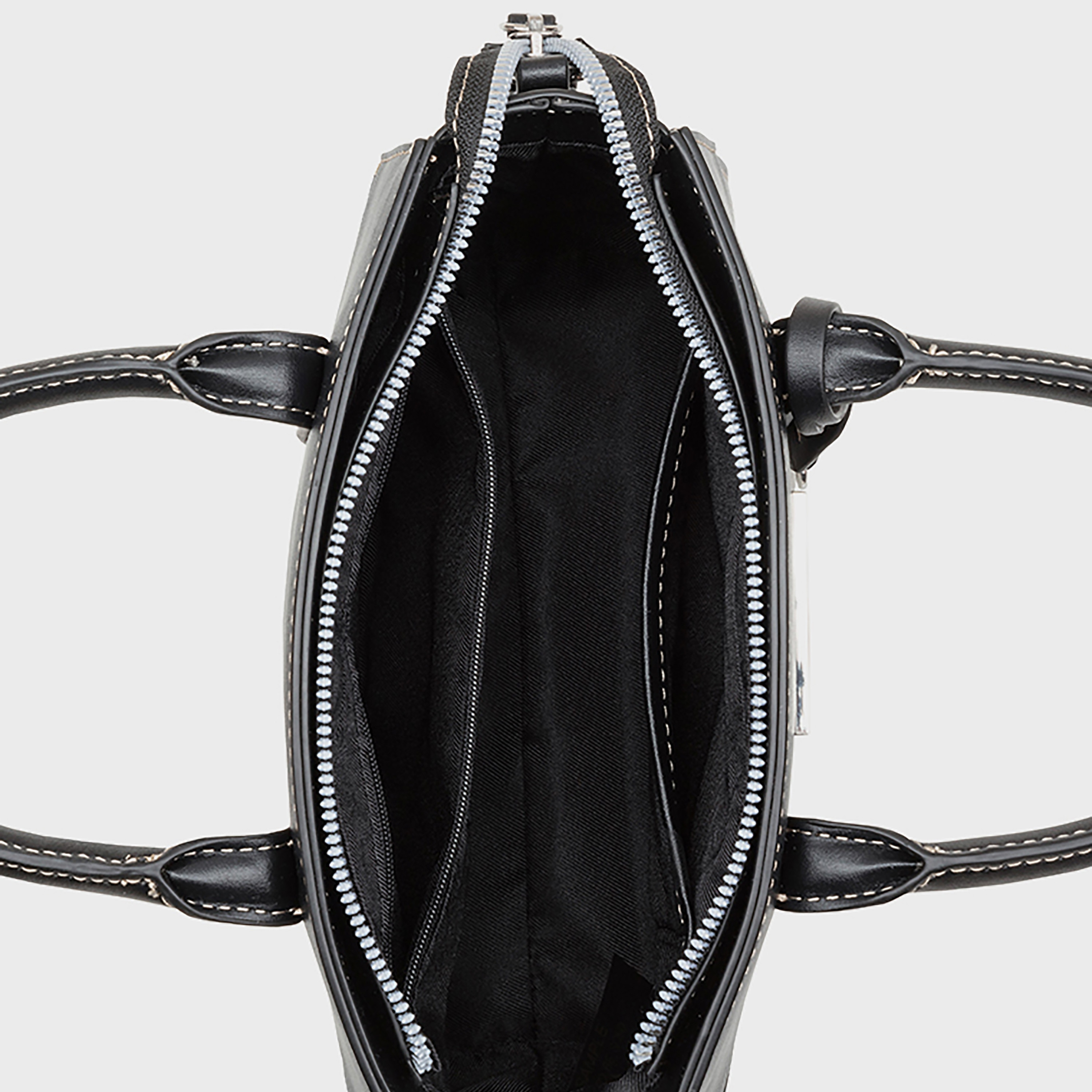حقيبة ناين ويست ليدجر ذات اللونين المتداخلين ومقبضين مزدوجين مع سحاب للإغلاق-women-bagsandwallets-handbags-image-3