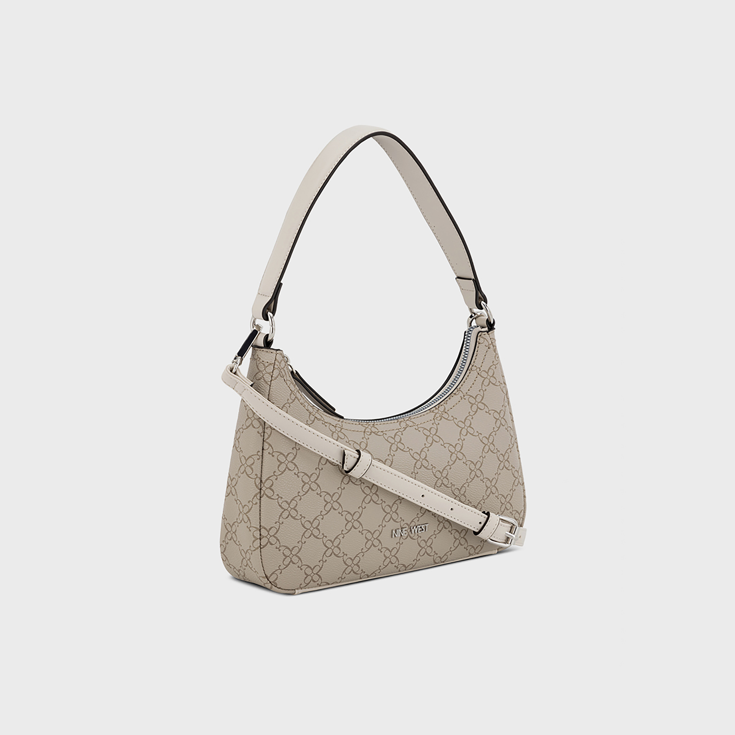 Nine West Bowie Monogram Single Handle Shoulder Bag with Zipper Closure-women-bagsandwallets-backpacks-image-2