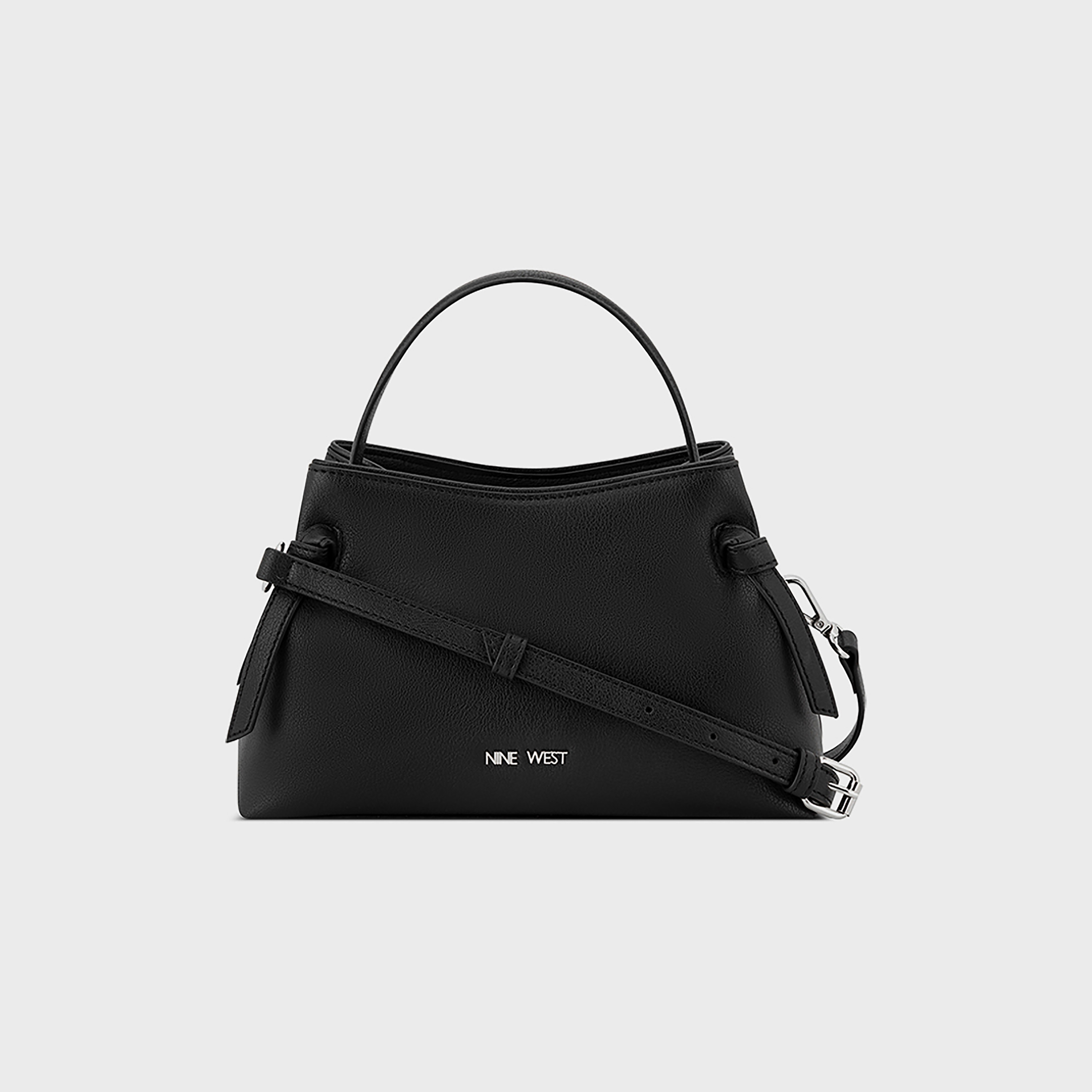 Nine West Isidore Textured Single Handle Satchel Bag with Magnetic Closure-women-bagsandwallets-handbags-image-1
