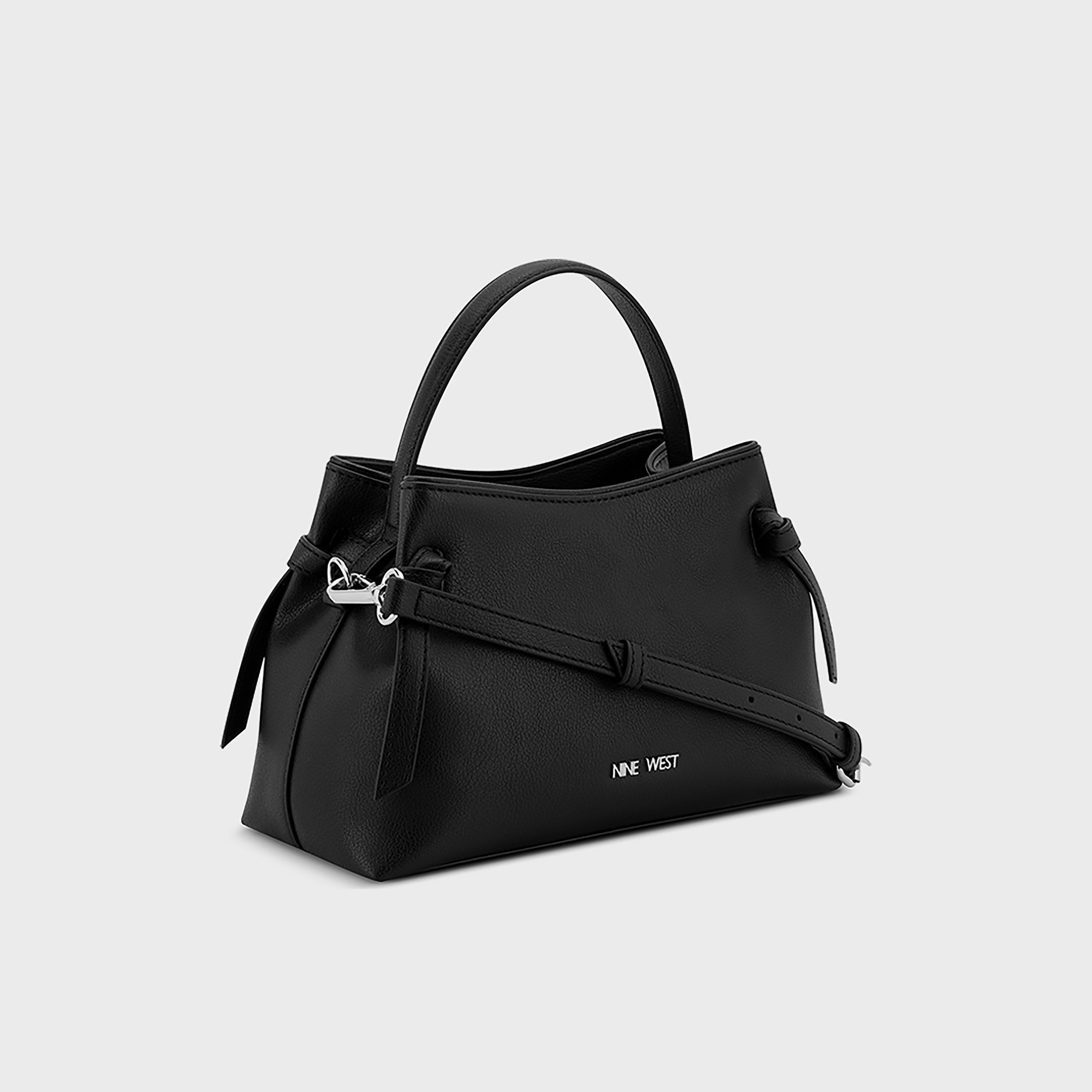 Nine West Isidore Textured Single Handle Satchel Bag with Magnetic Closure-women-bagsandwallets-handbags-image-2