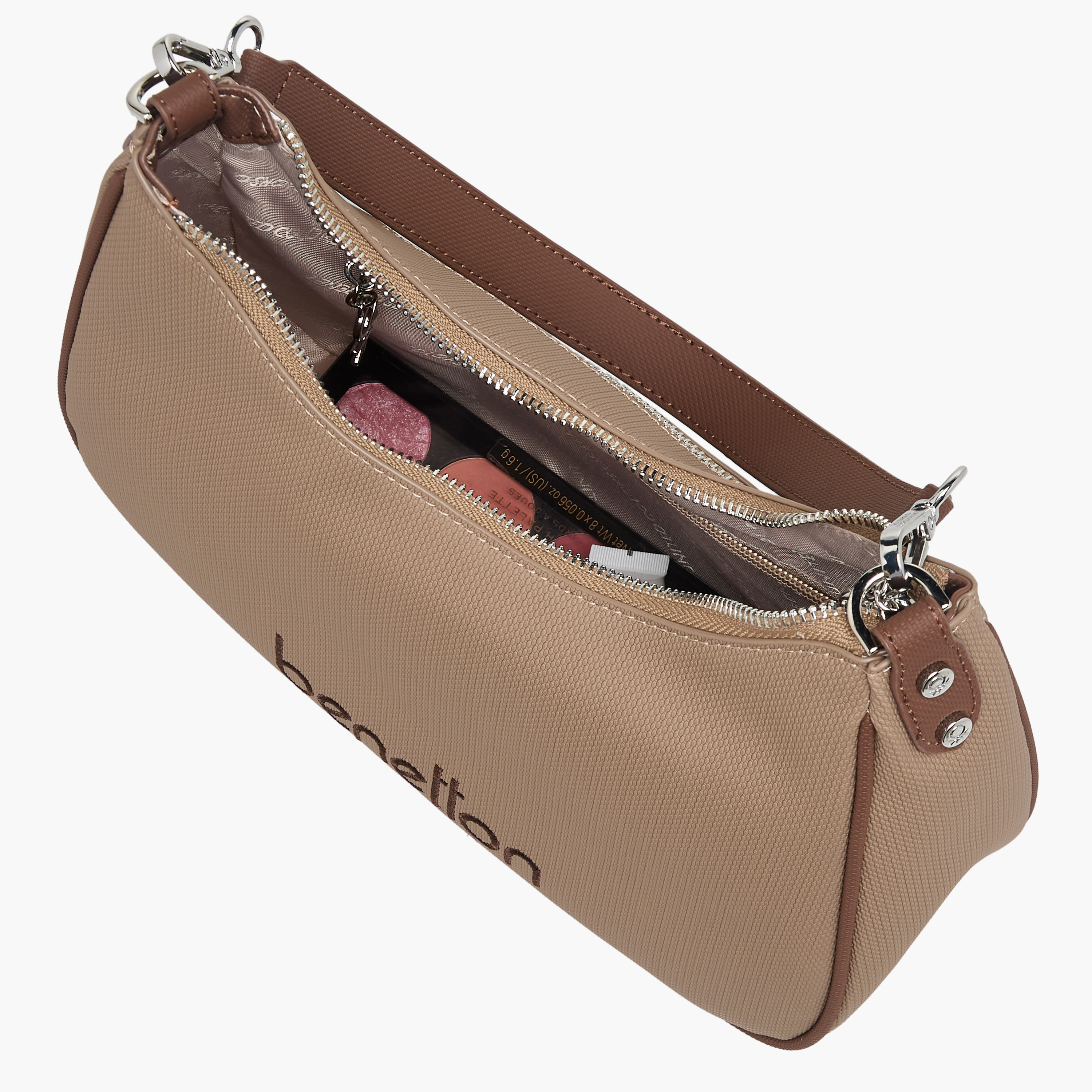 United Colors of Benetton Solid Shoulder Bag with Zip Closure-women-bagsandwallets-handbags-image-9