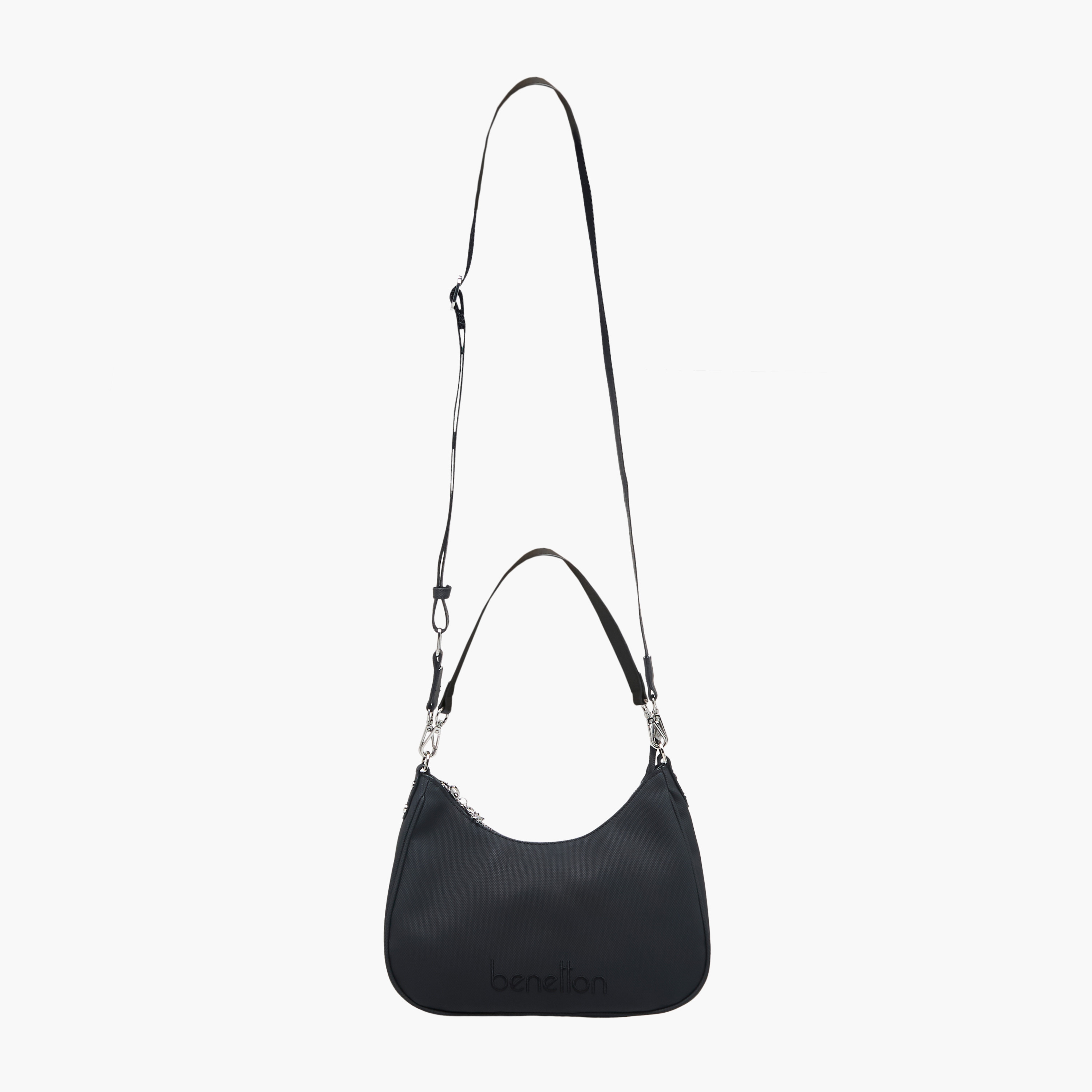 United Colors of Benetton Solid Shoulder Bag with Zip Closure-women-bagsandwallets-handbags-image-3