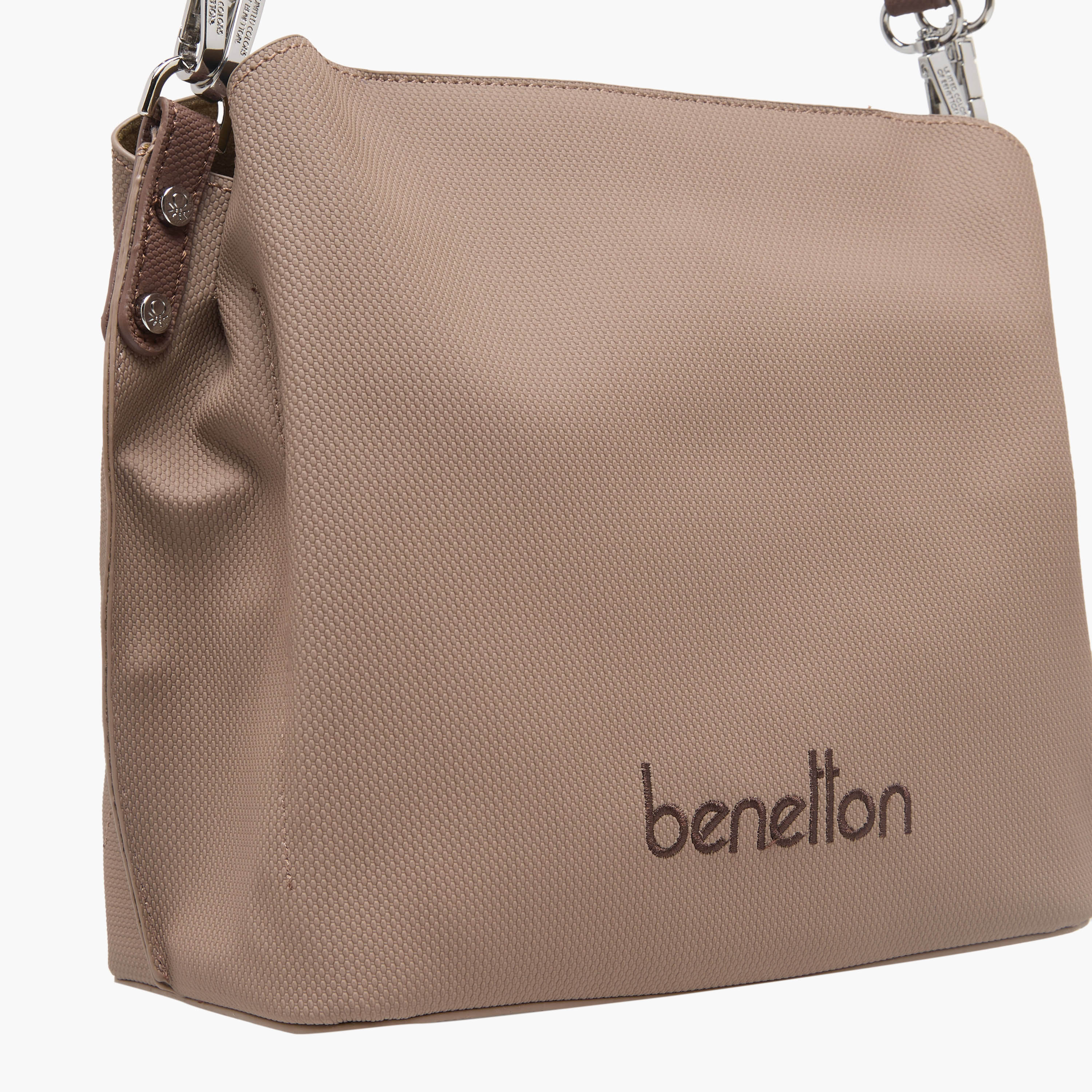 United Colors of Benetton Textured Crossbody Bag with Zip Closure-women-bagsandwallets-handbags-image-5