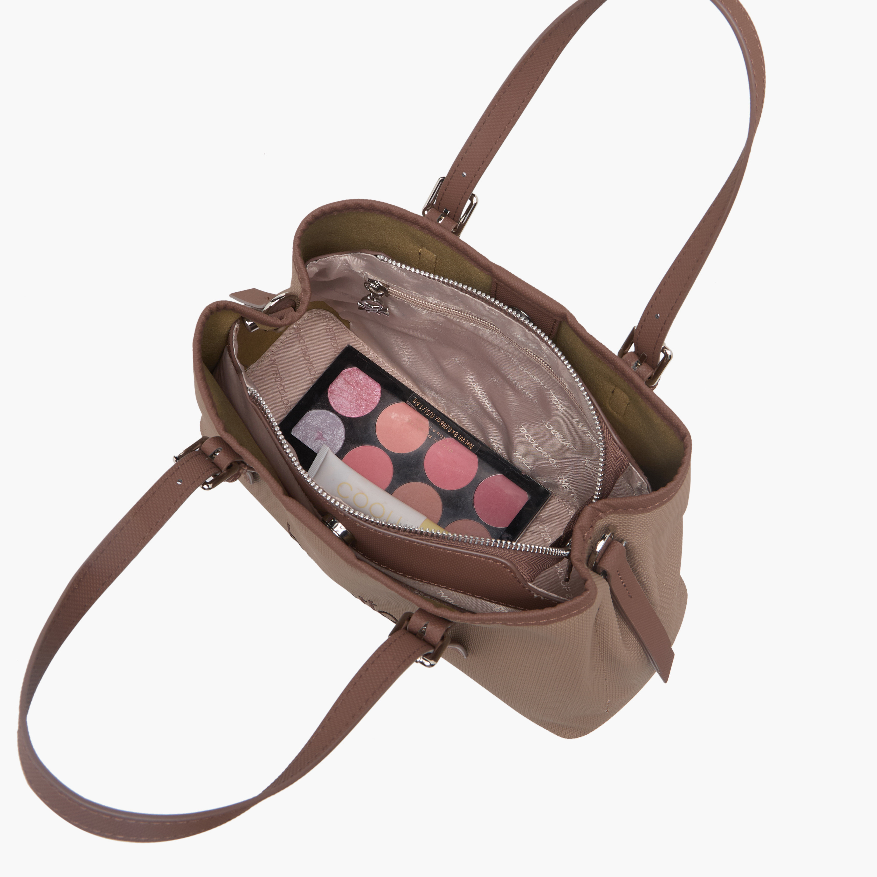 United Colors of Benetton Textured Tote Bag with Zip Closure-women-bagsandwallets-handbags-image-9