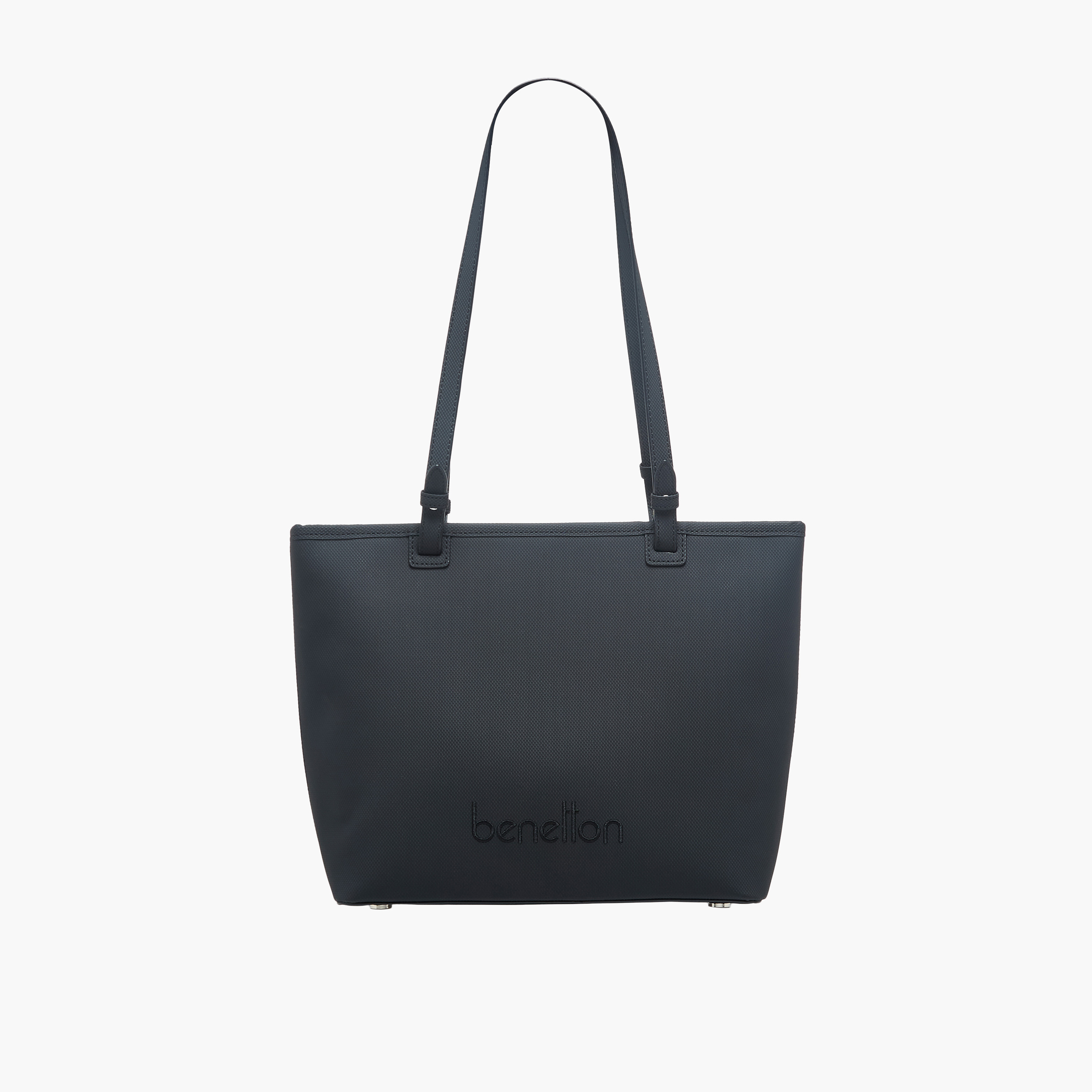 United Colors of Benetton Solid Tote Bag with Zip Closure-women-bagsandwallets-handbags-image-1