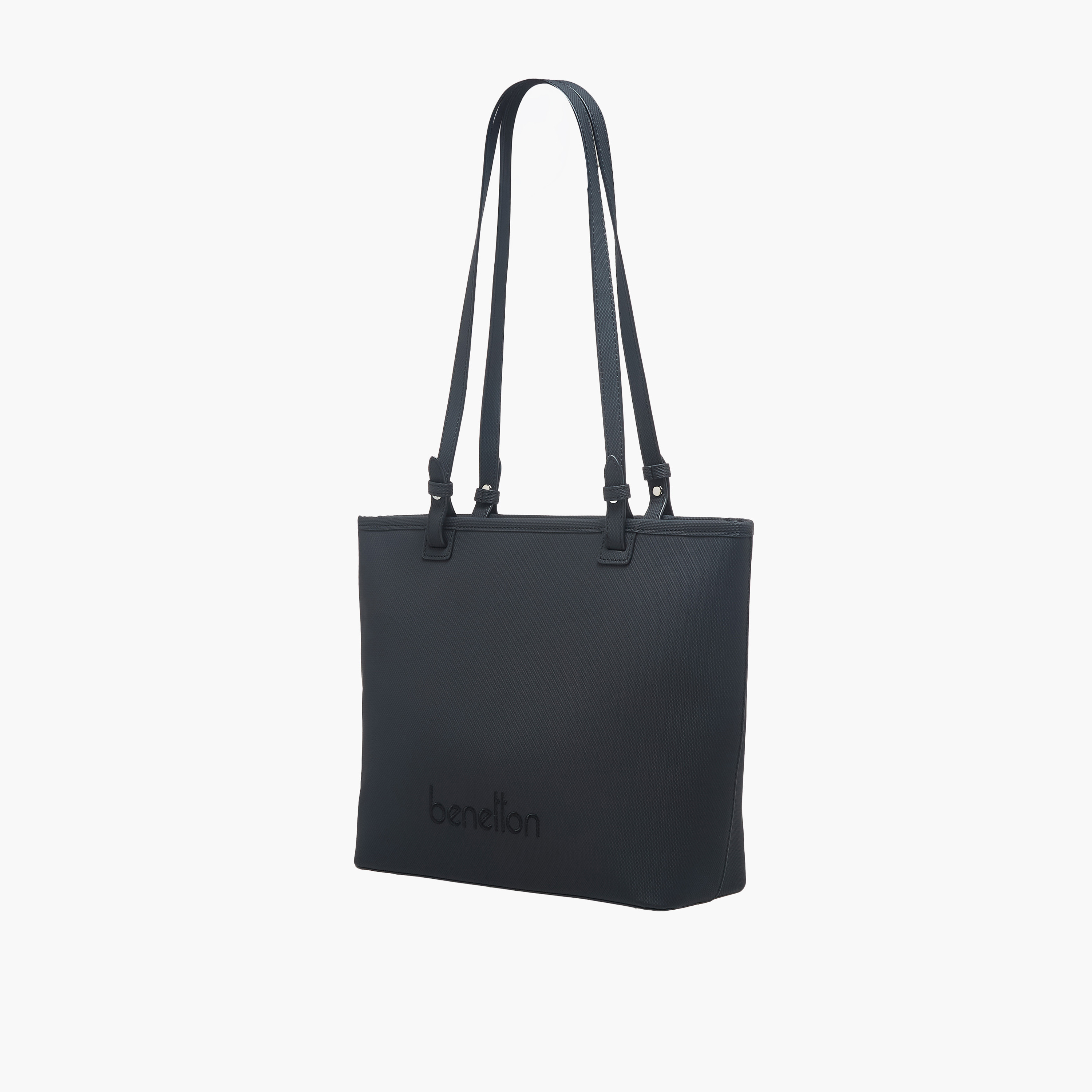 United Colors of Benetton Solid Tote Bag with Zip Closure-women-bagsandwallets-handbags-image-3