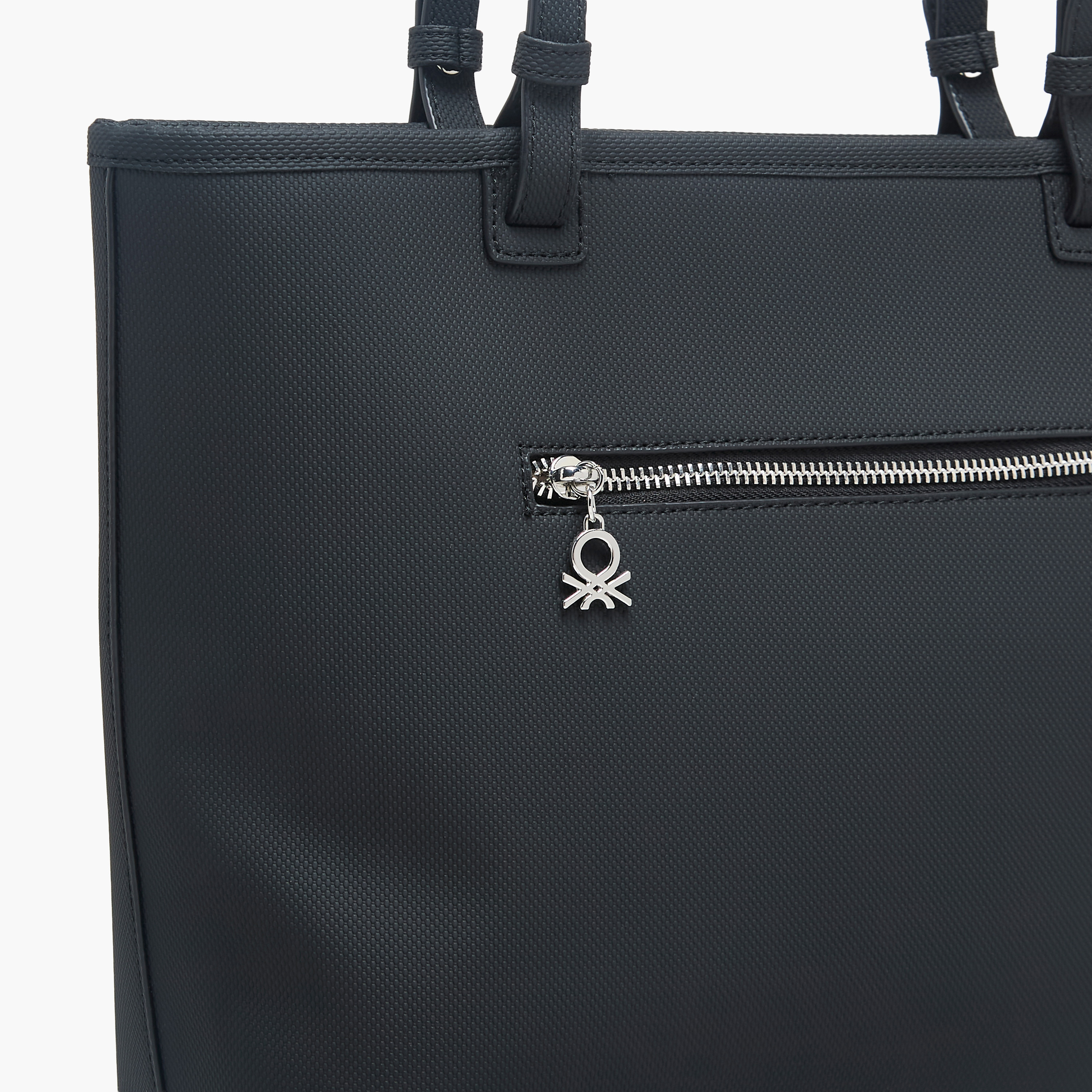 United Colors of Benetton Solid Tote Bag with Zip Closure-women-bagsandwallets-handbags-image-6