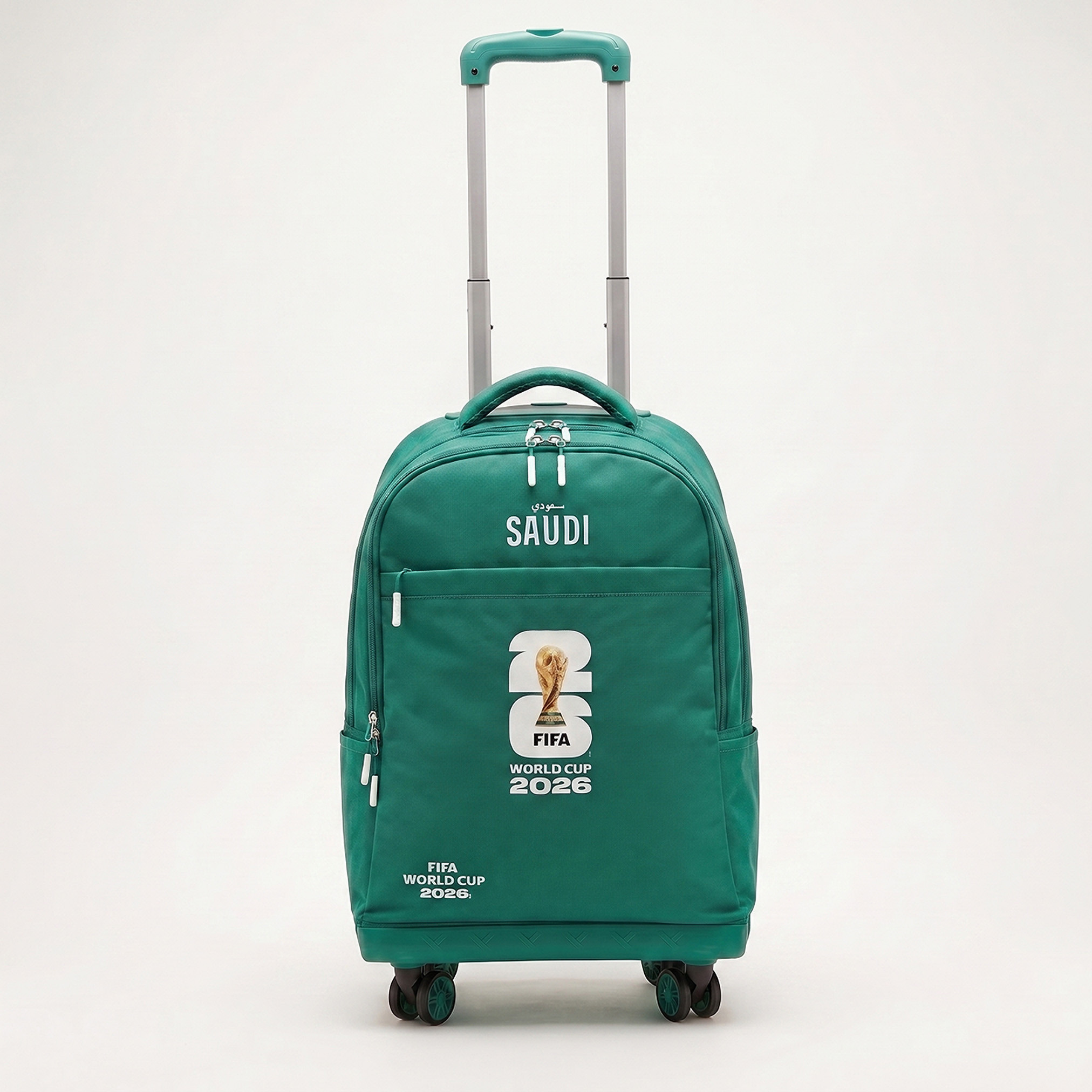 FIFA Saudi Arabia Print Trolley Bag for Kids 8-13 Years Retractable Handle-school-bagsandbackpacks-trolleybags-image-2