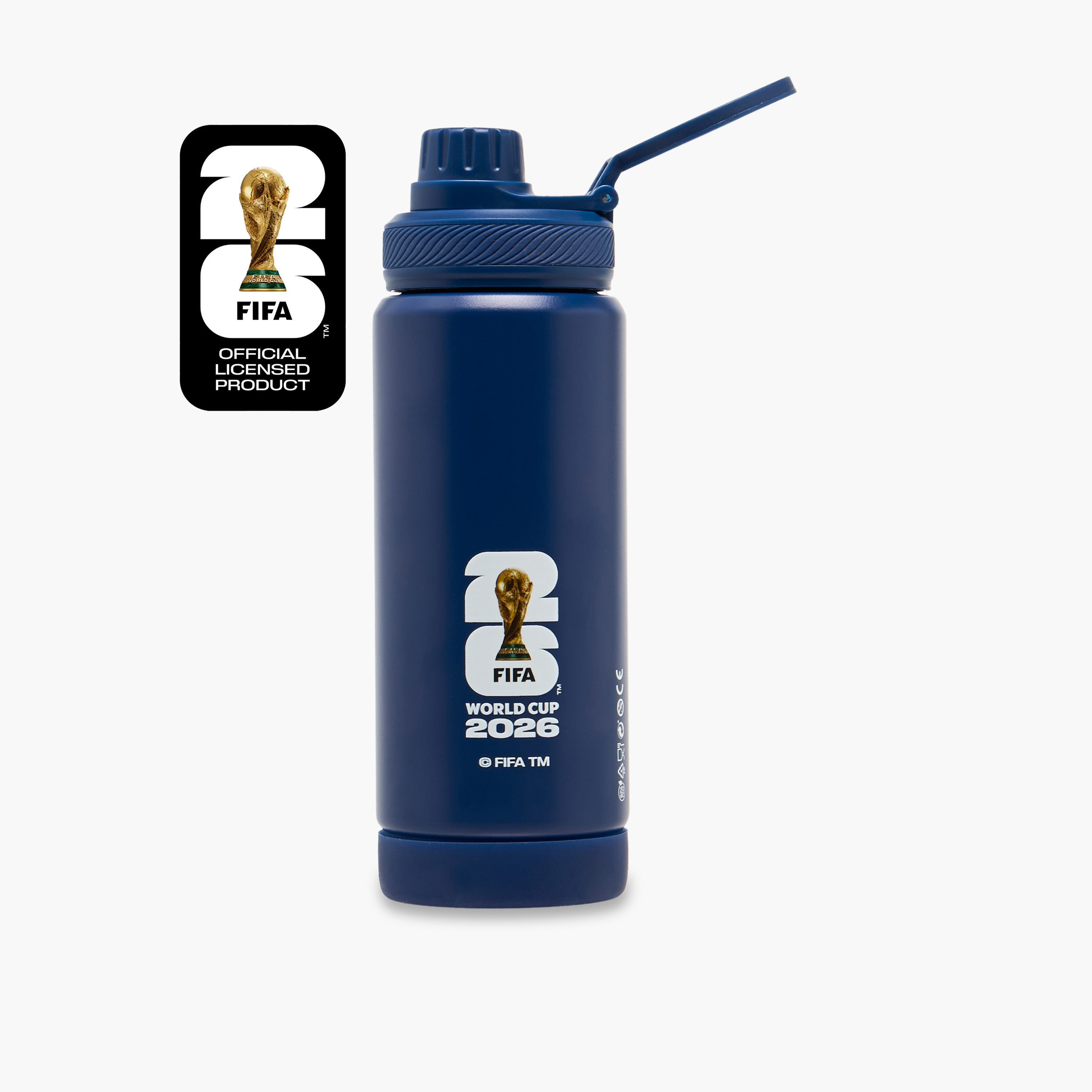 FIFA Printed Stainless Steel Water Bottle with Spout and Handle-school-waterbottles-image-1