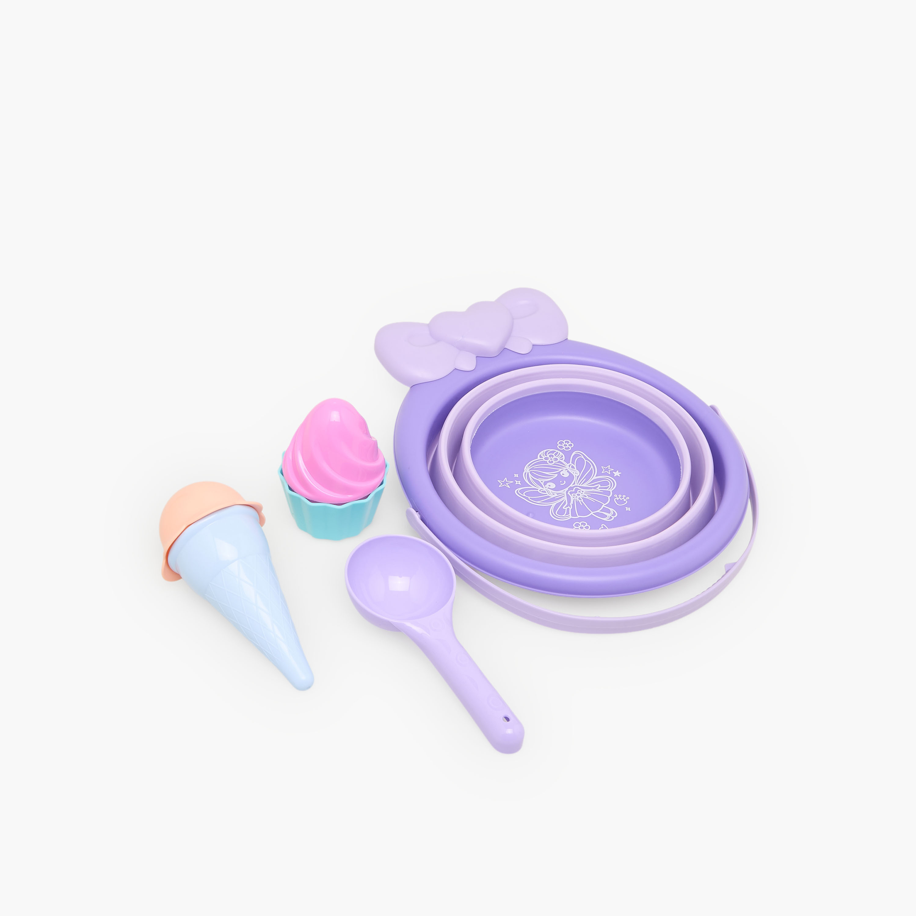 Juniors 6-Piece Princess Folding Bucket Beach Toy Set-toys-outdoor-poolandbeach-poolaccessories-image-1