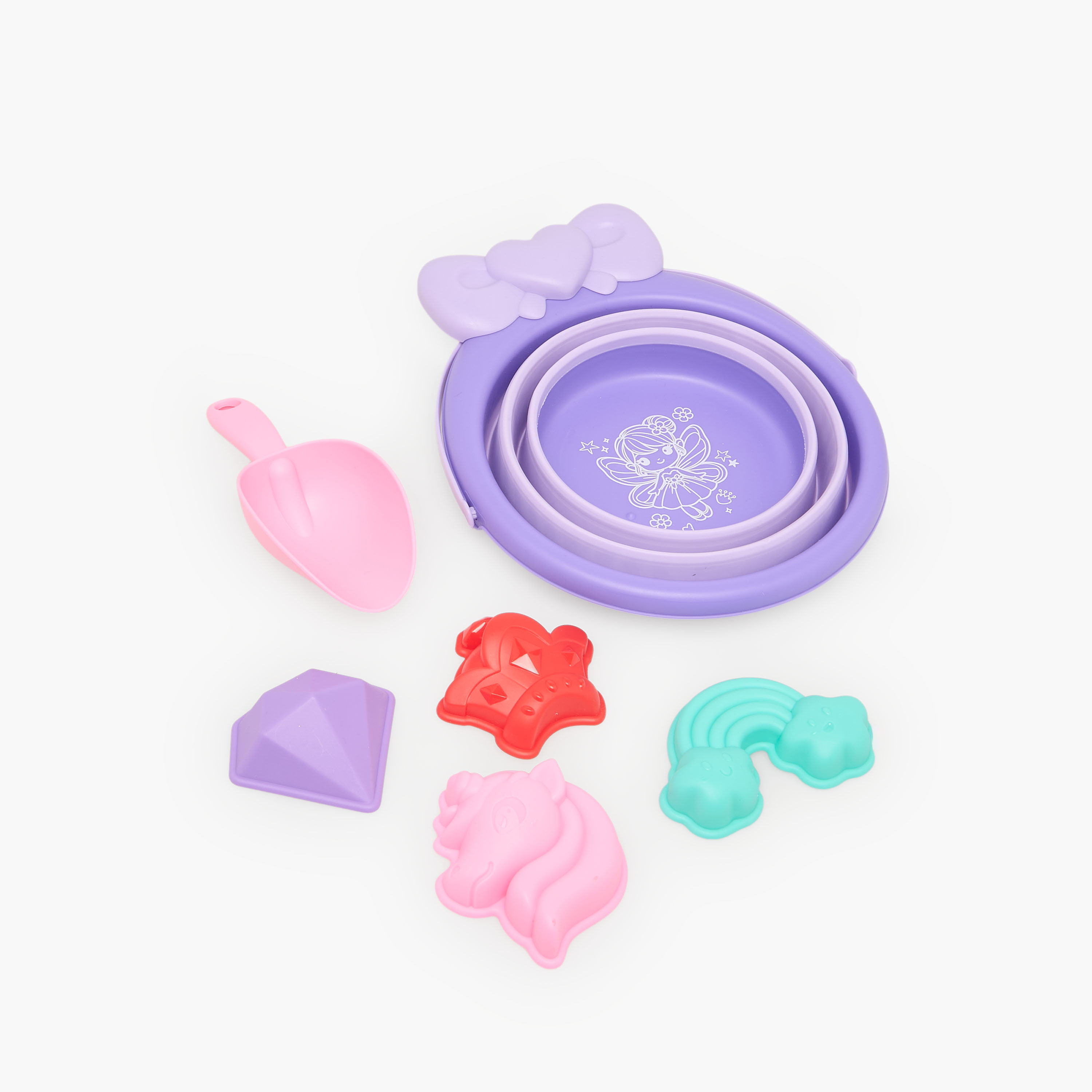 Juniors 6-Piece Princess Folding Bucket Set-toys-outdoor-poolandbeach-poolaccessories-image-1