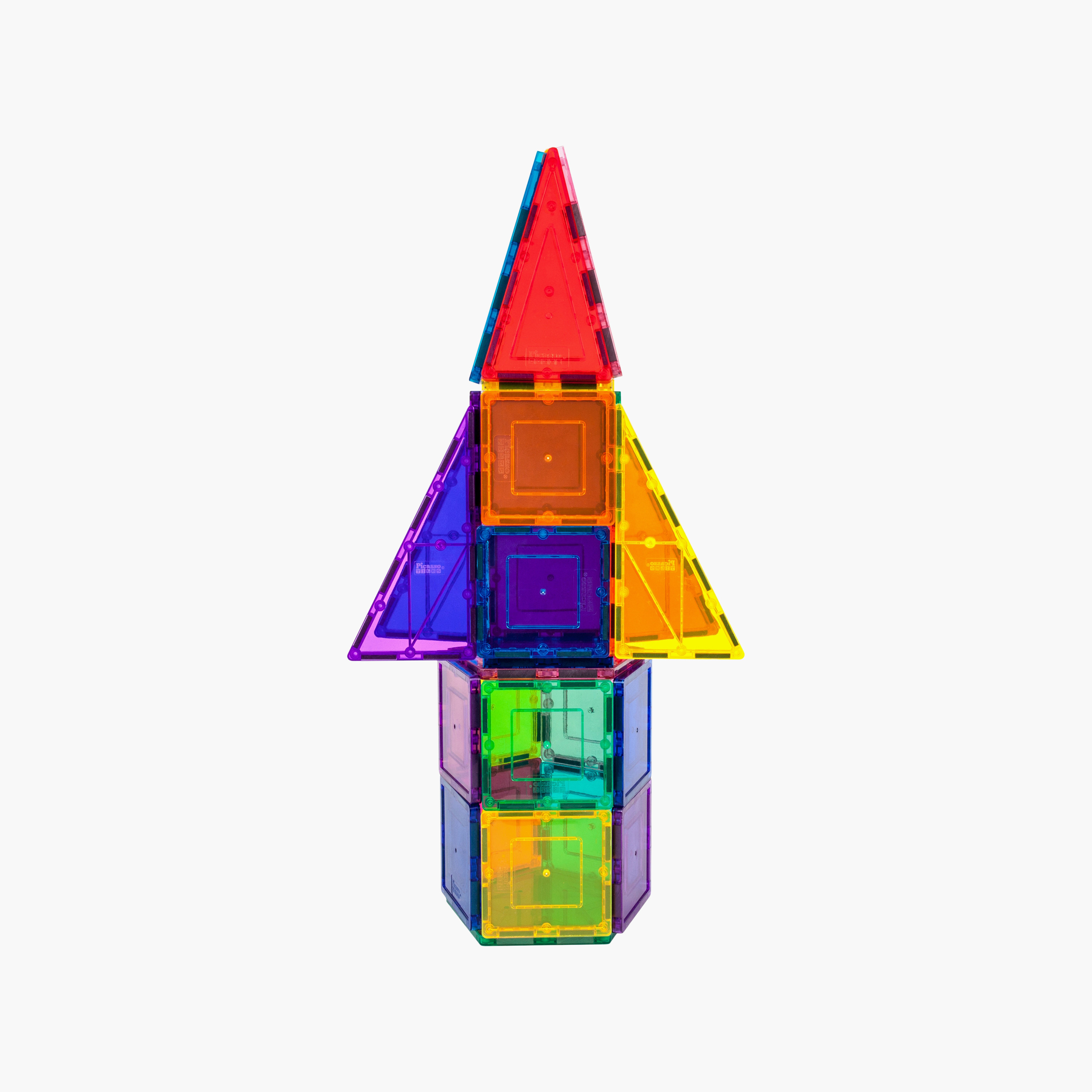 Picasso 32-Piece Magnetic Tile Rocket Ship Building Set-toys-buildingblocks-magnetictoys-image-1