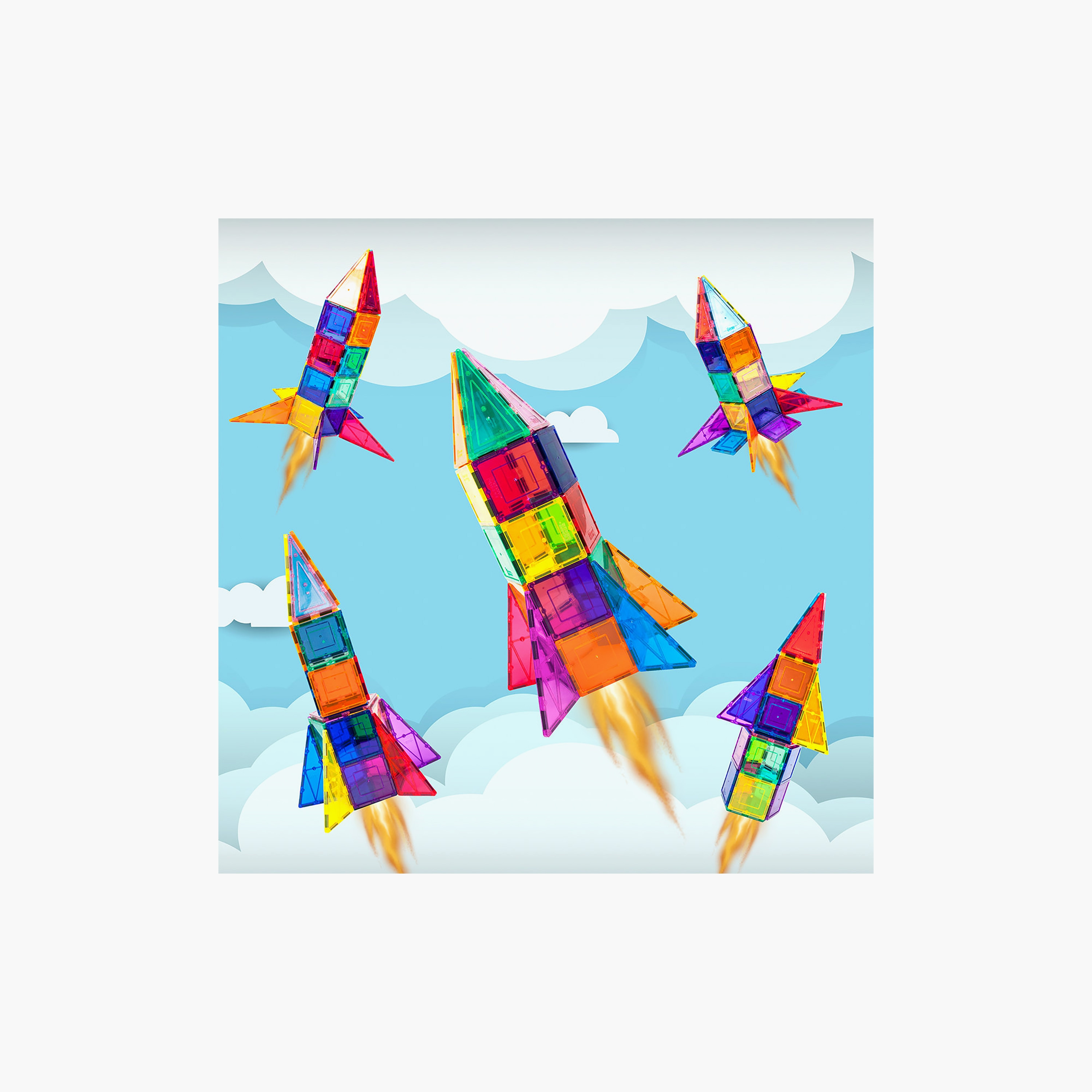 Picasso 32-Piece Magnetic Tile Rocket Ship Building Set-toys-buildingblocks-magnetictoys-image-11